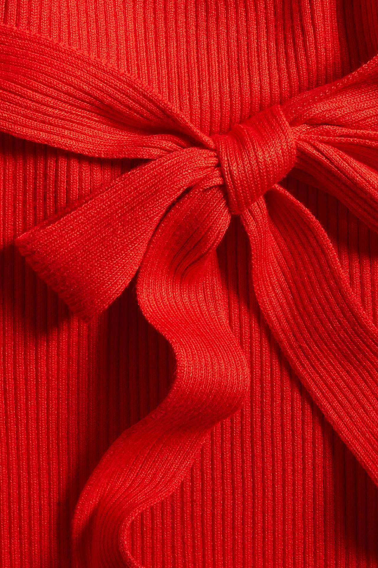 Ribattu mekko - Punainen - 5
