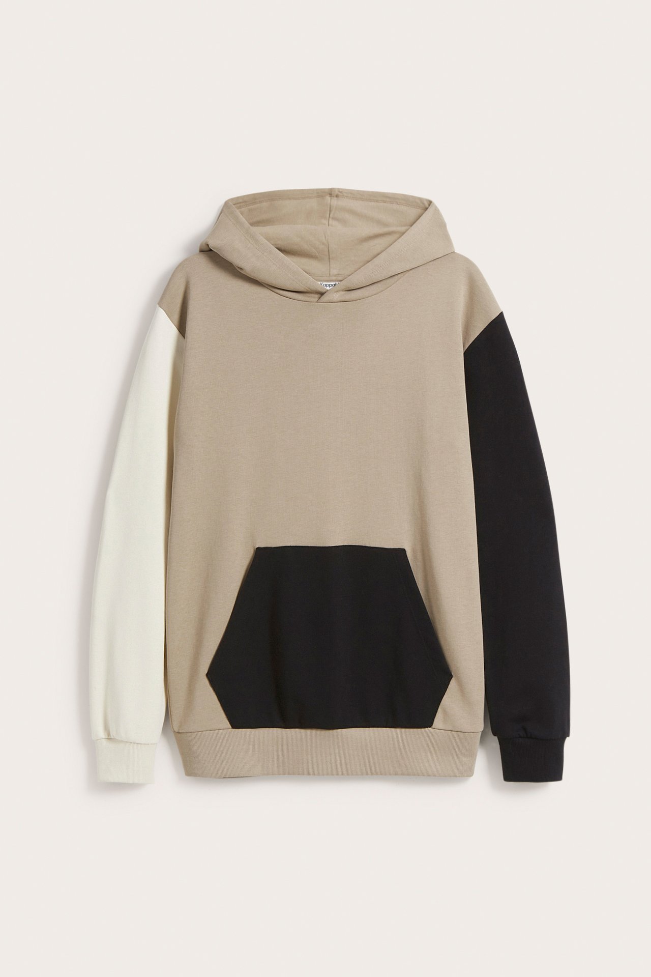 Blockfärgad hoodie - Brun - 6