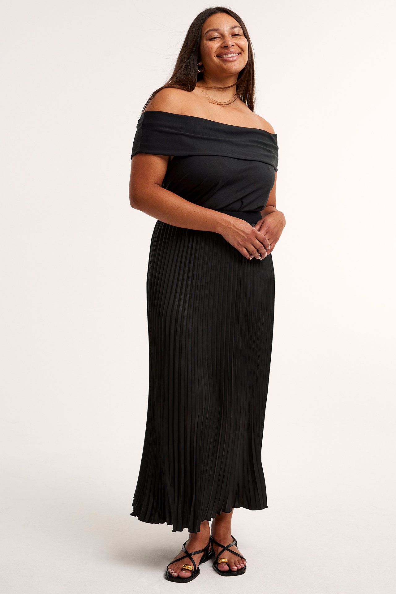 Off shoulder-topp - Svart - 2