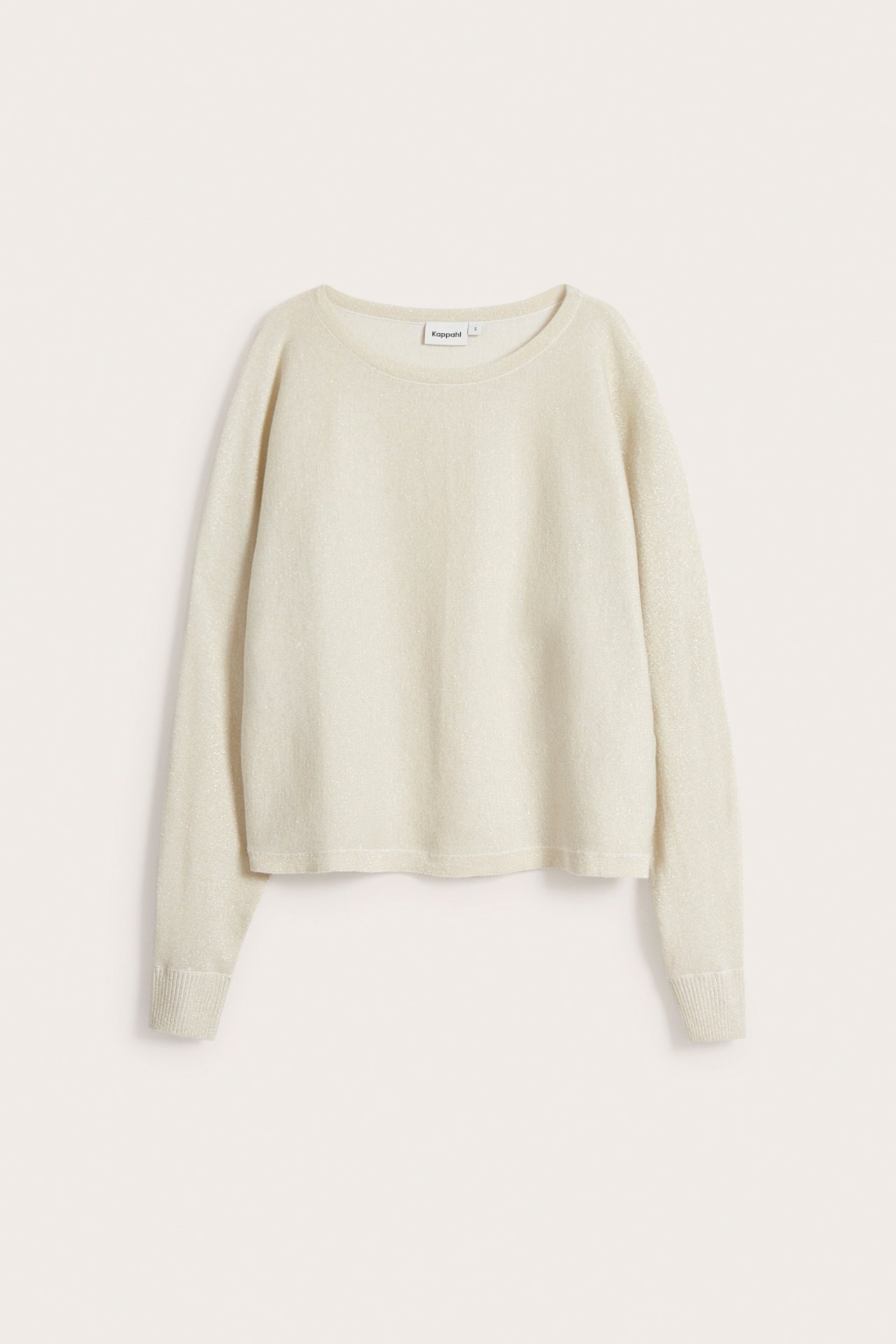 Glitrende strikkegenser - Offwhite - 5
