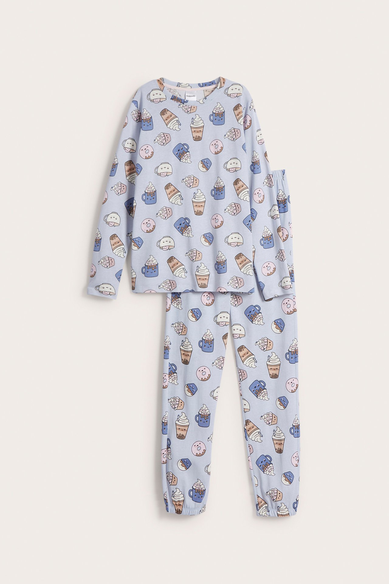 Långärmad pyjamas - Blå - 6