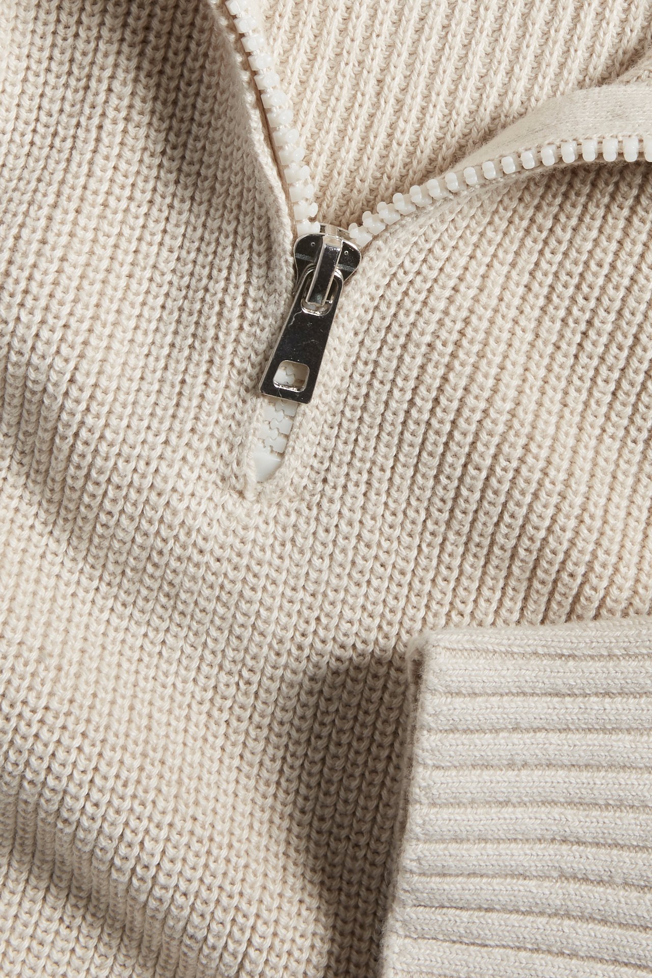 Tröja half-zip - Beige - 7