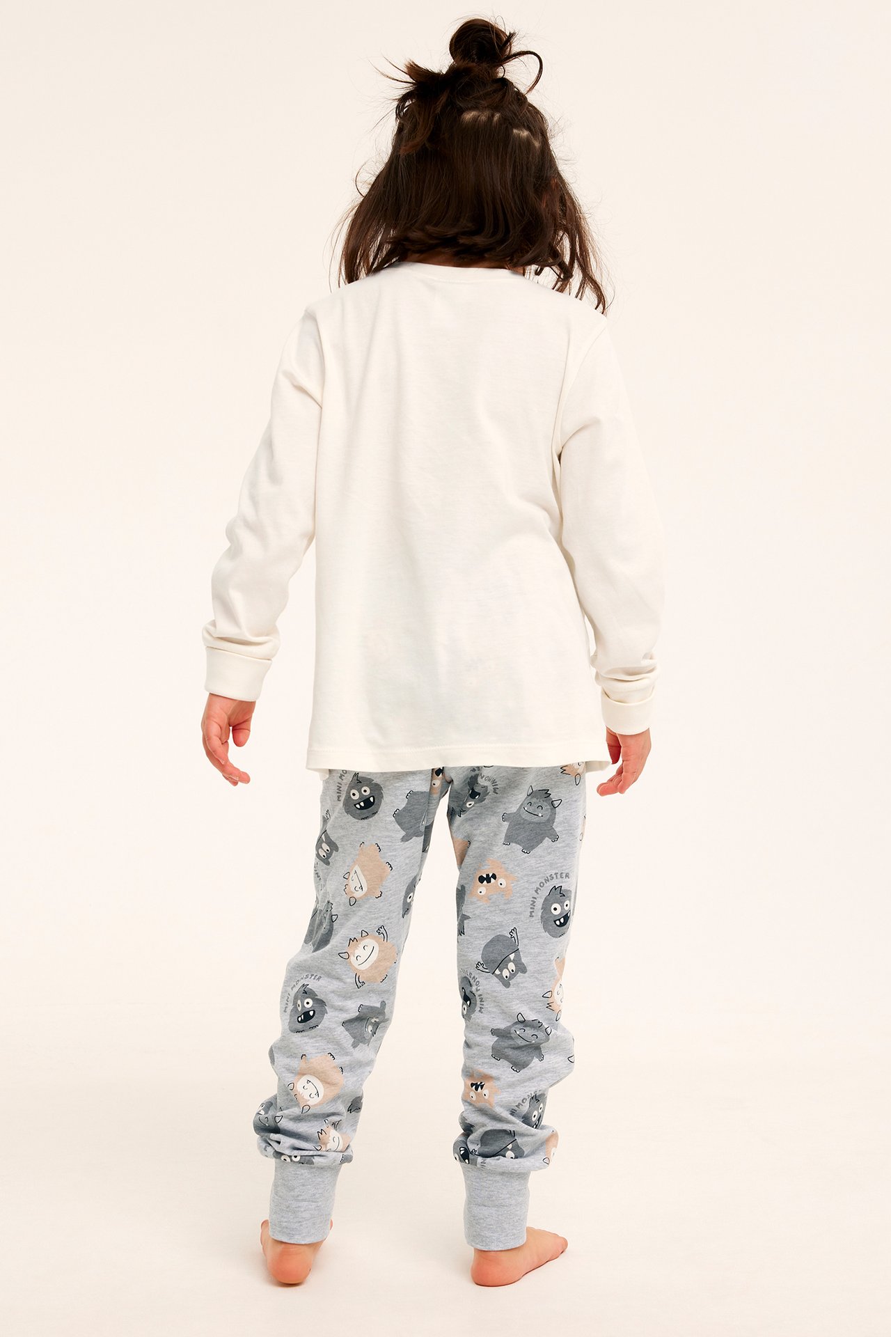 Pyjamas Mini Monster - Gråmelerad - 6