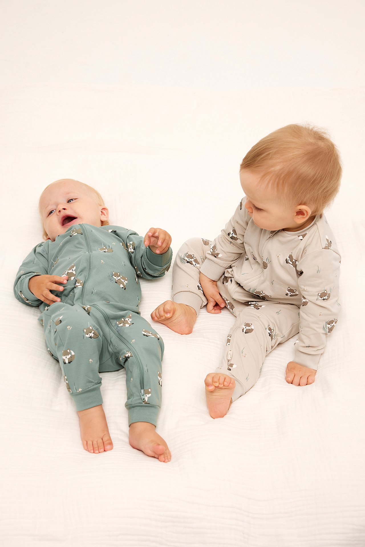 Mönstrad pyjamas 2-pack - Ljusgrön - 2