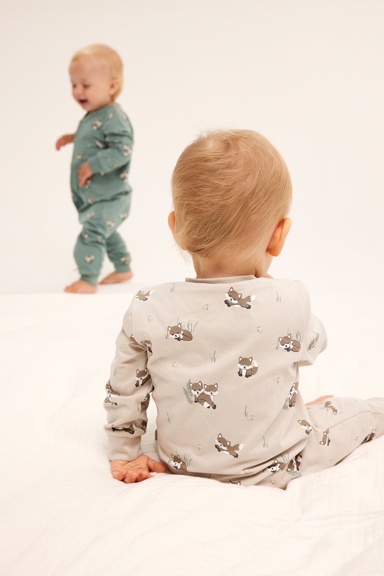 Mönstrad pyjamas 2-pack - Ljusgrön - 5