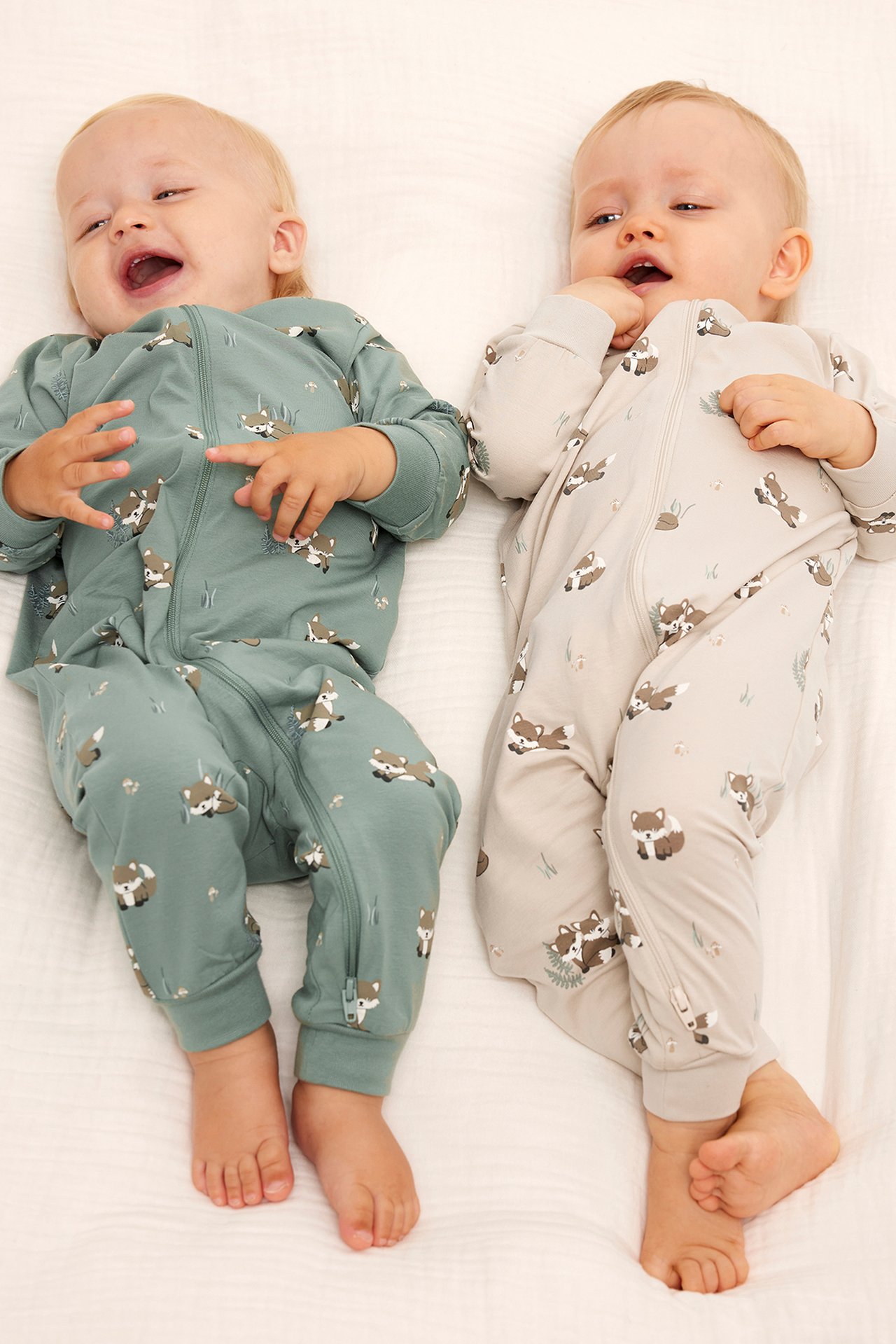 Mönstrad pyjamas 2-pack - Ljusgrön - 1