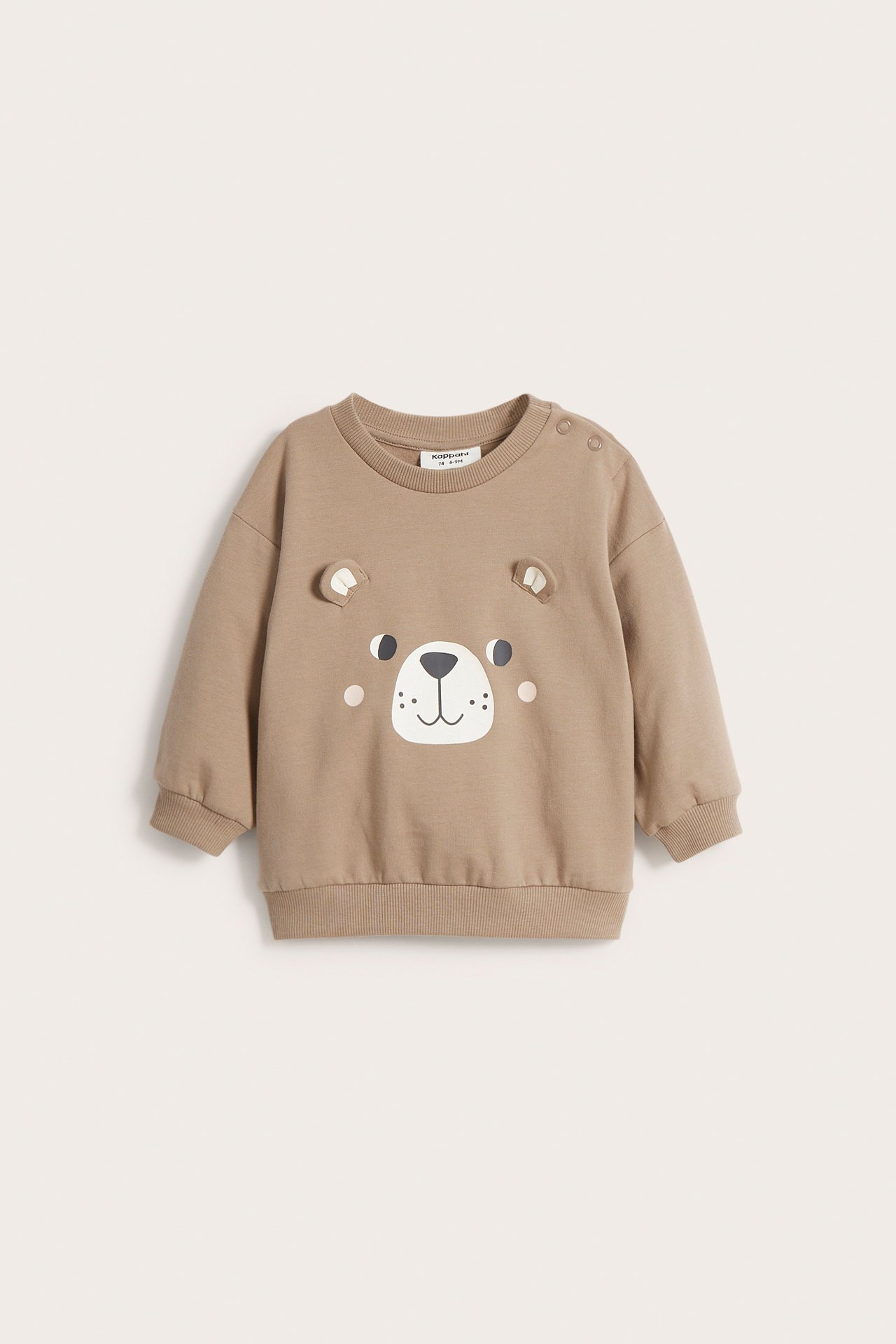 Sweatshirt med tryck baby - Beige - 7