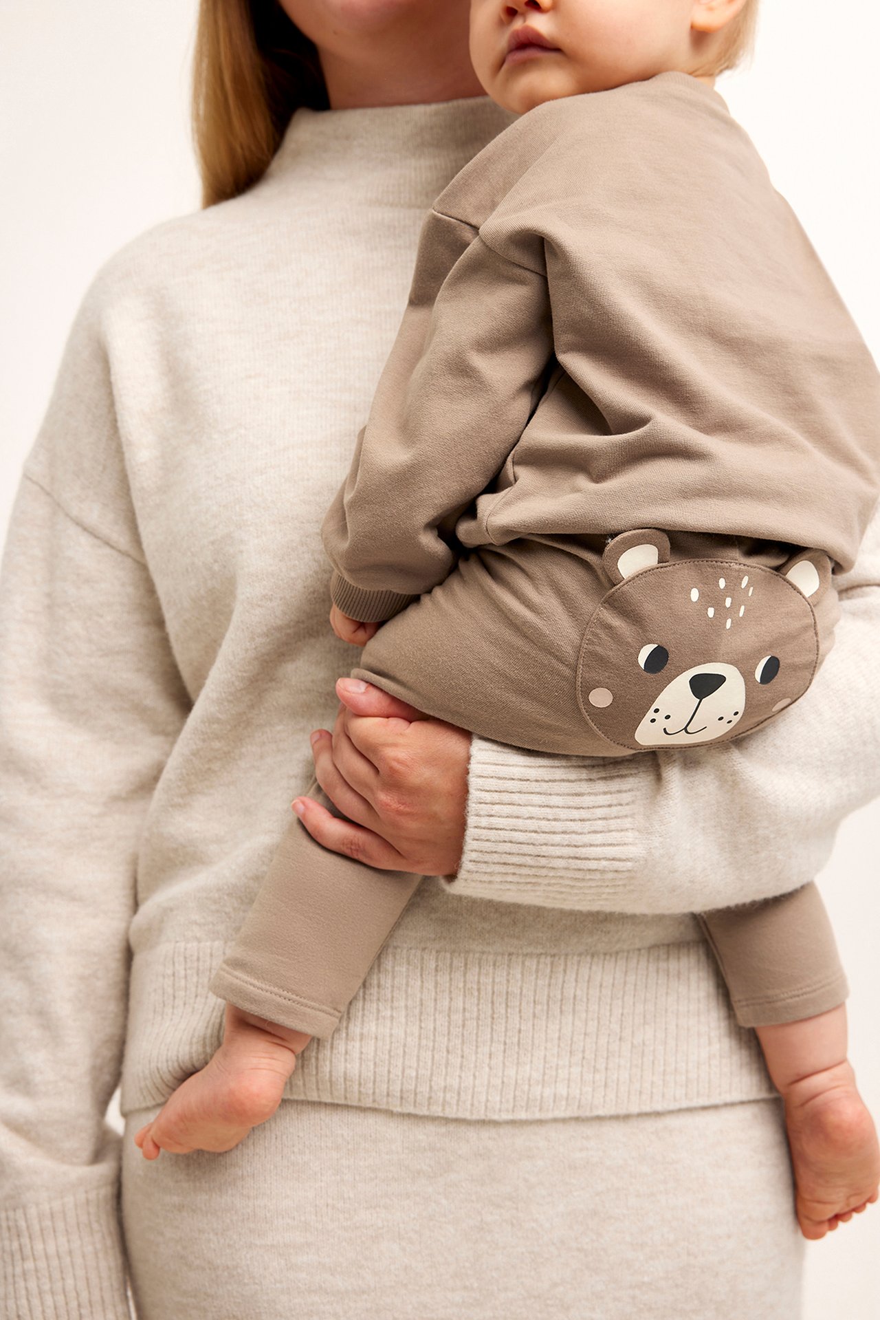 Leggings med applikation baby - Beige - 2