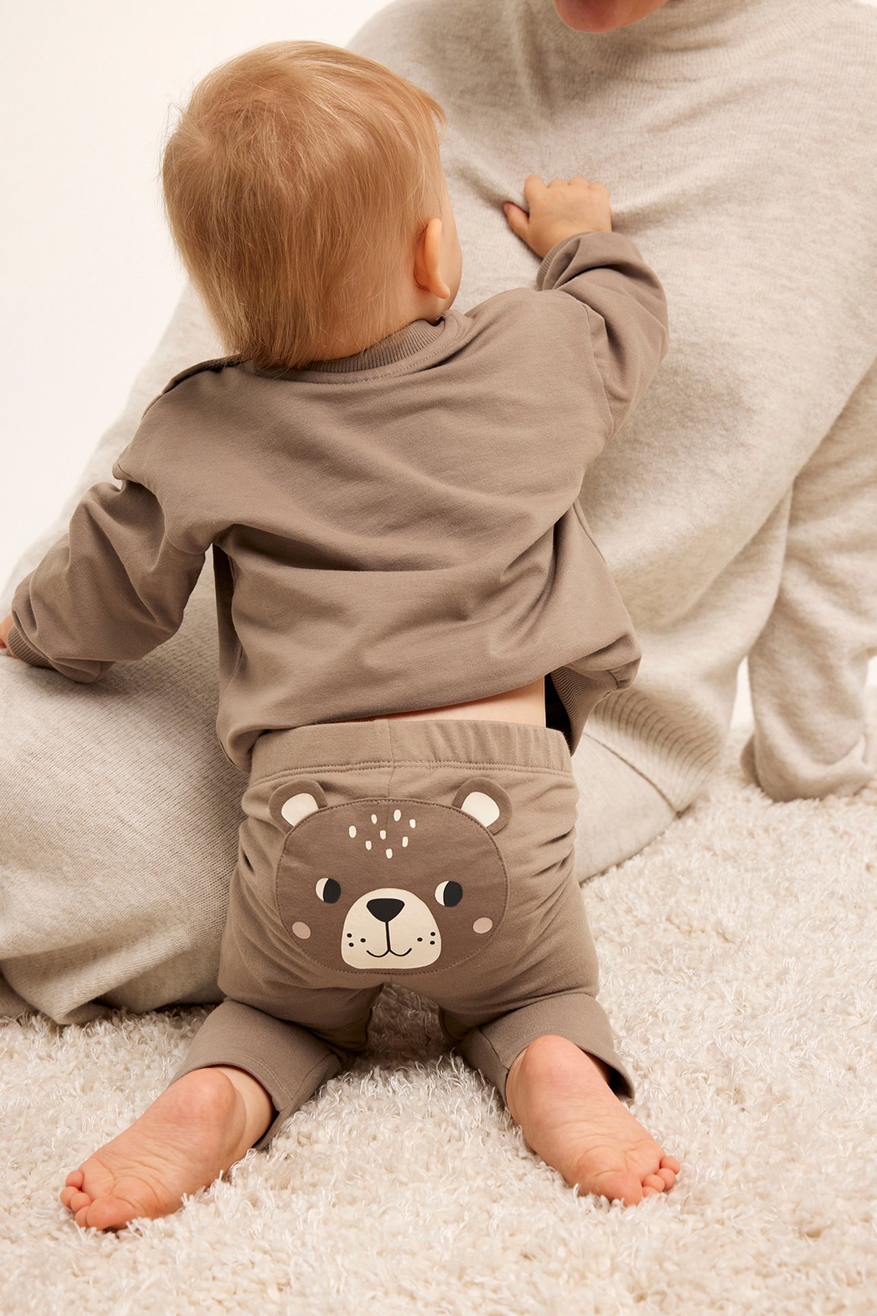 Leggings med applikation baby - Beige - 4