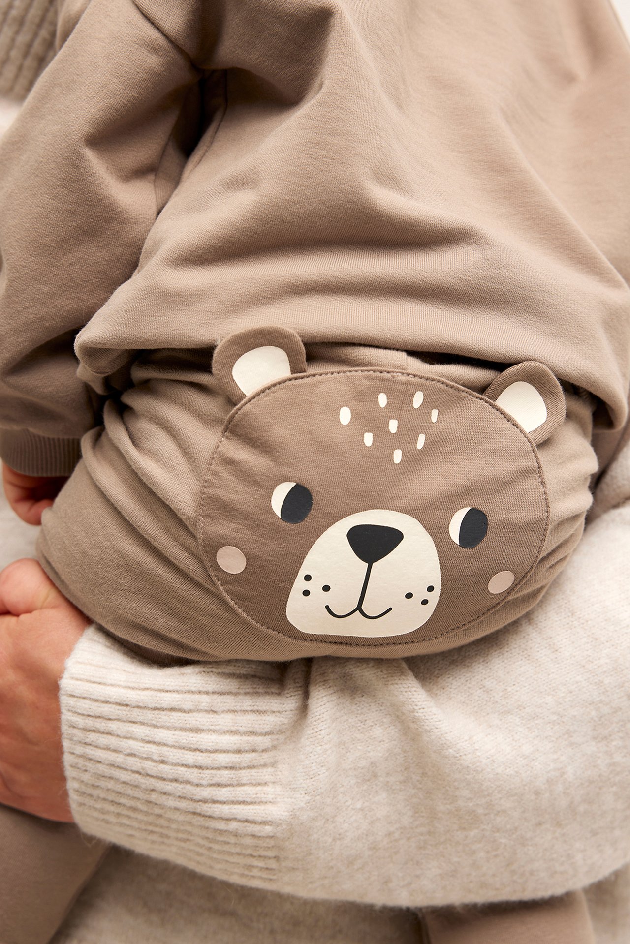 Leggings med applikation baby - Beige - 1
