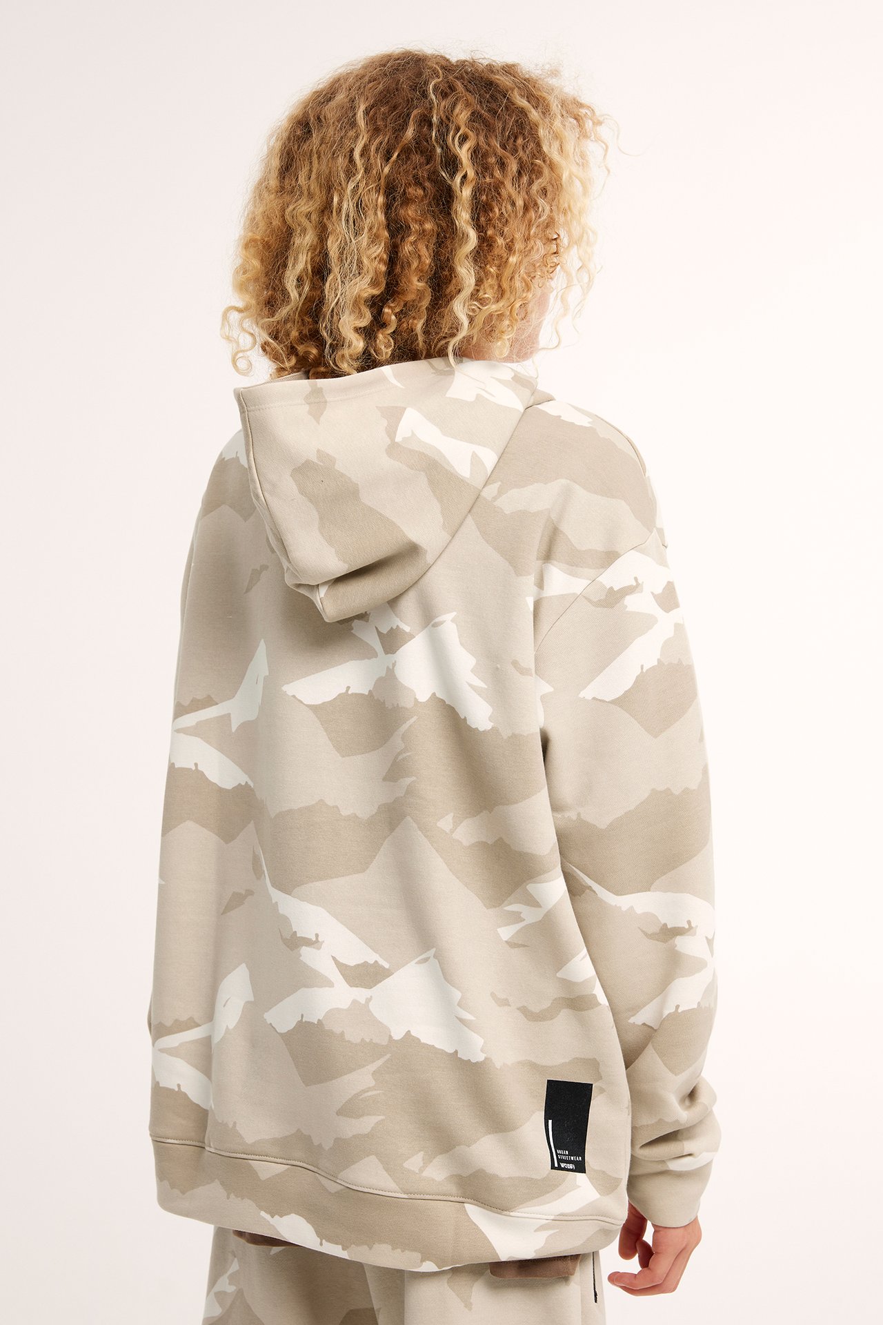 Bluza z kapturem, we wzory - Beżowy - 3