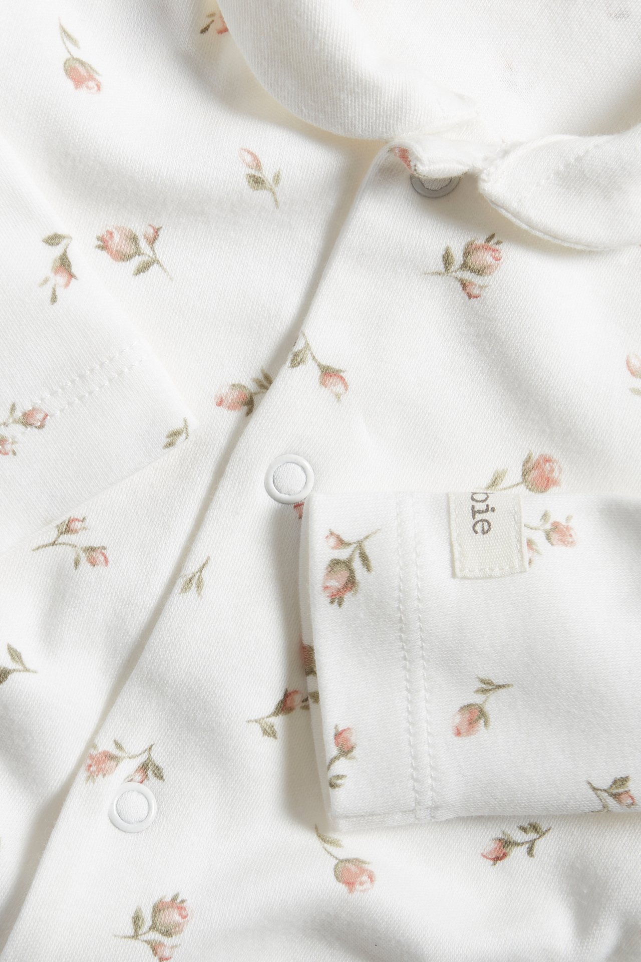 Blomstrete pyjamas til baby - Offwhite - 1