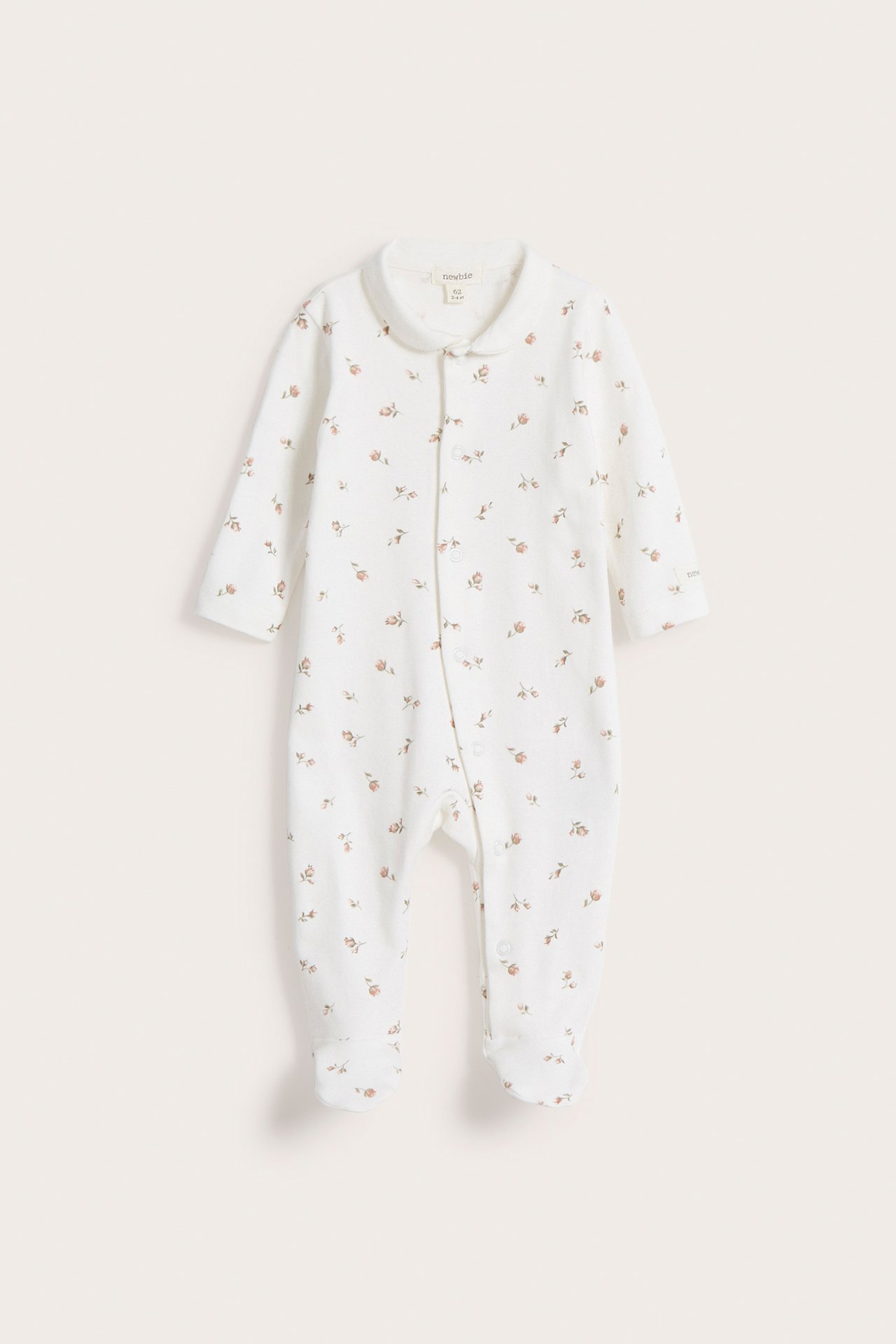 Piżama w kwiaty, dla niemowląt - Offwhite - 7