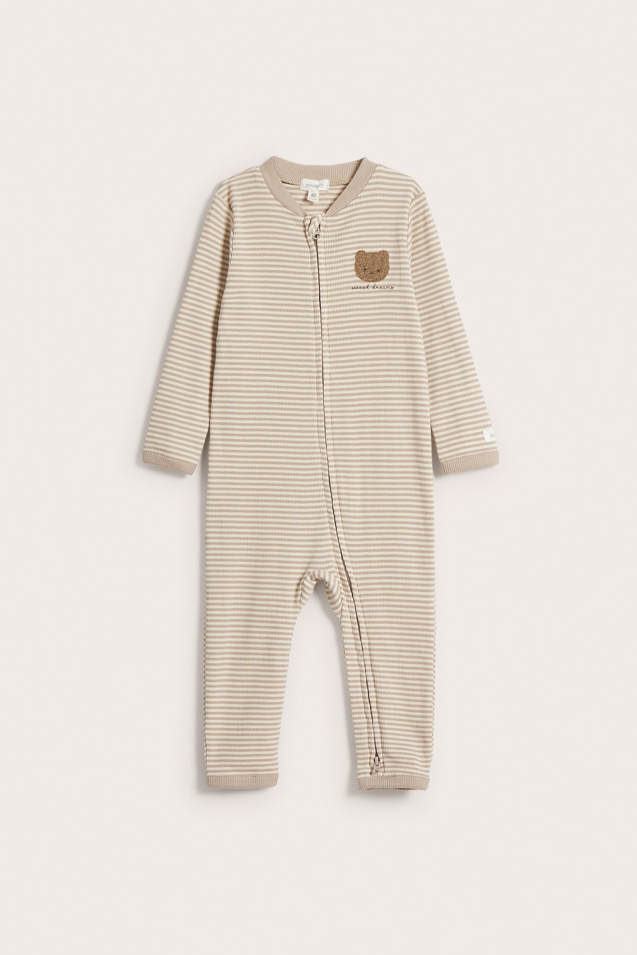 Ribattu vauvojen pyjama - Beige - 2