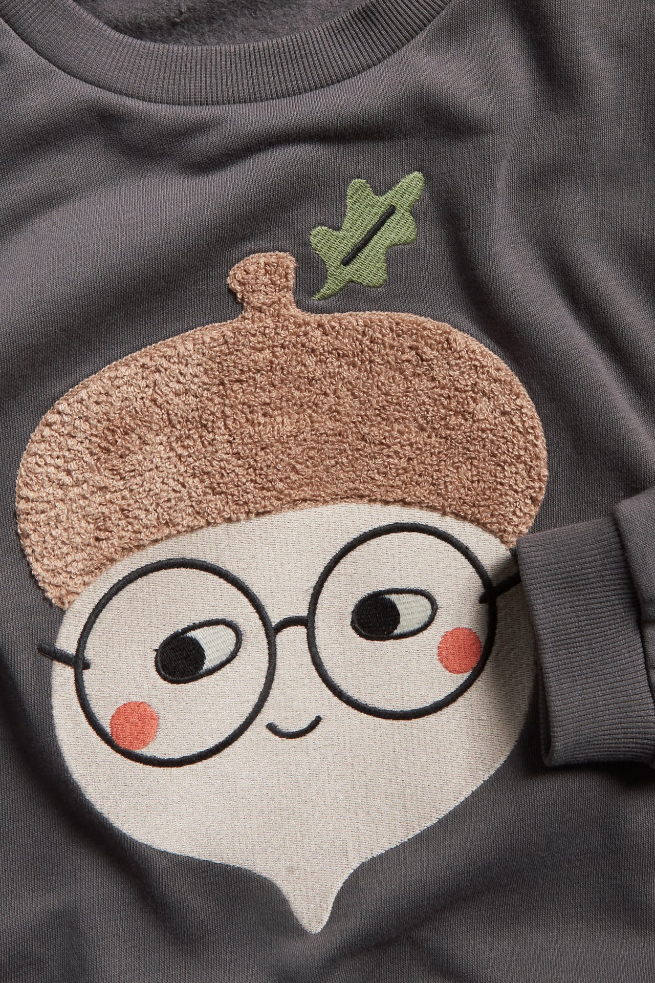 Sweatshirt med applikation - Svart - 2