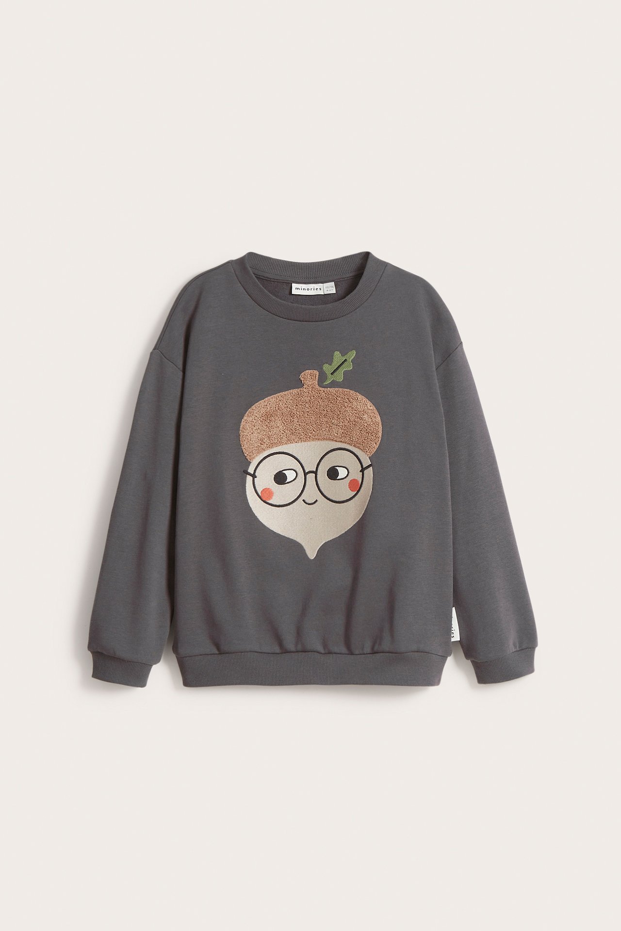 Sweatshirt med applikation - Svart - 3