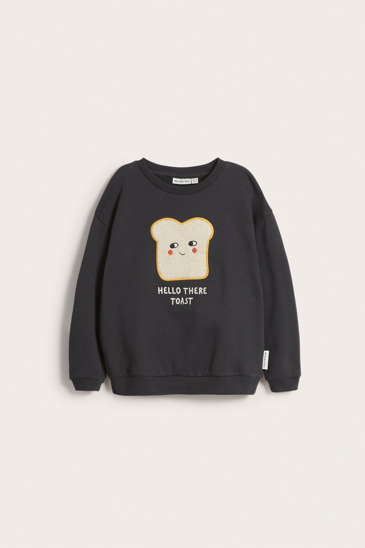 Sweatshirt med applikation - Svart - 2