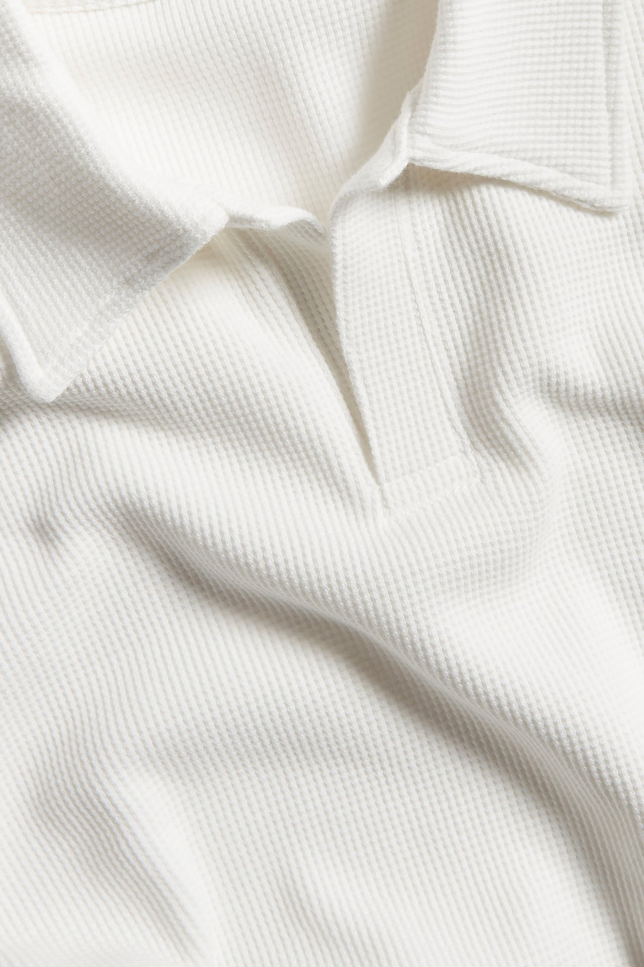 Tennisskjorte med vaffelstruktur - Offwhite - 4