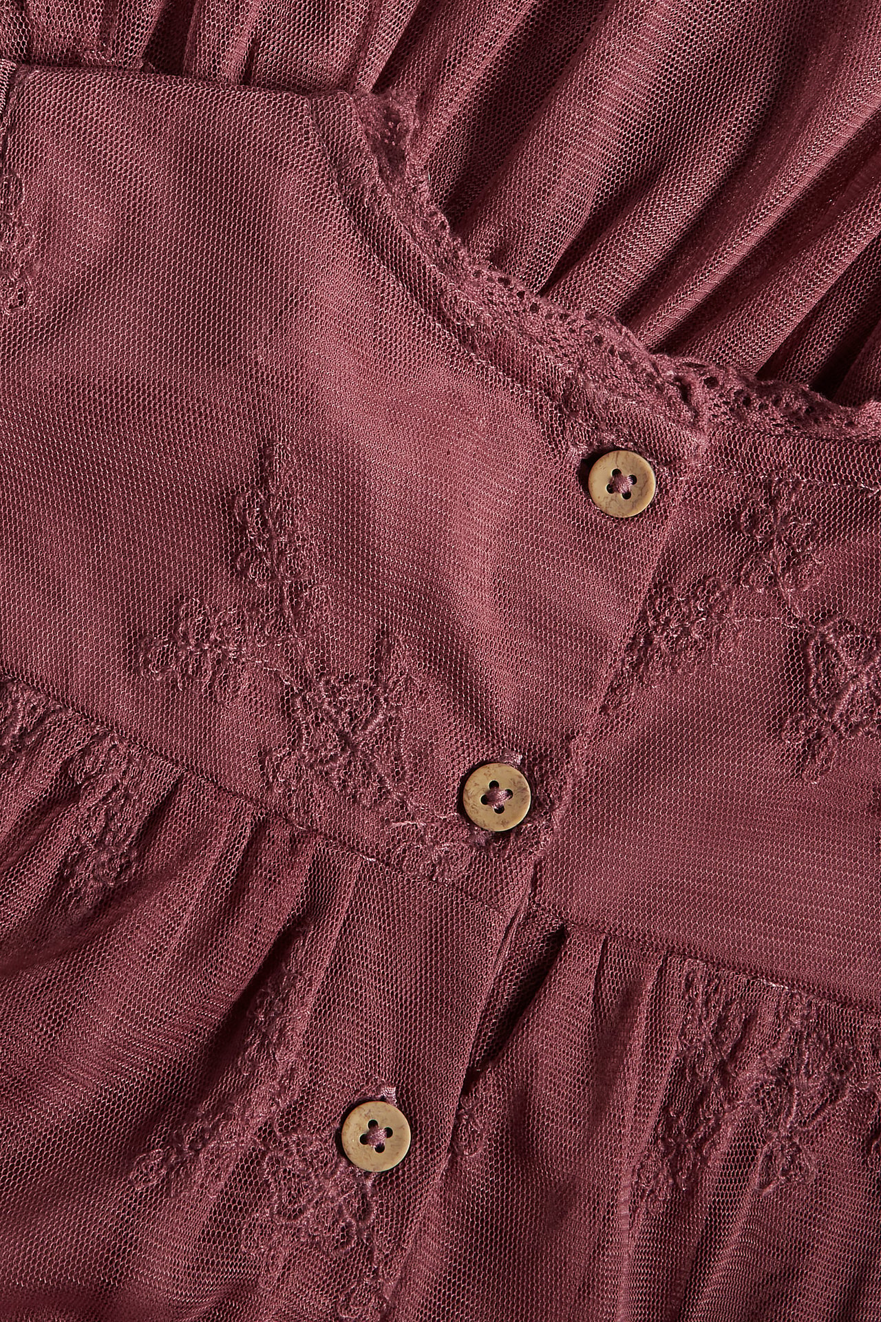Brodert meshkjole - Lilla - 9
