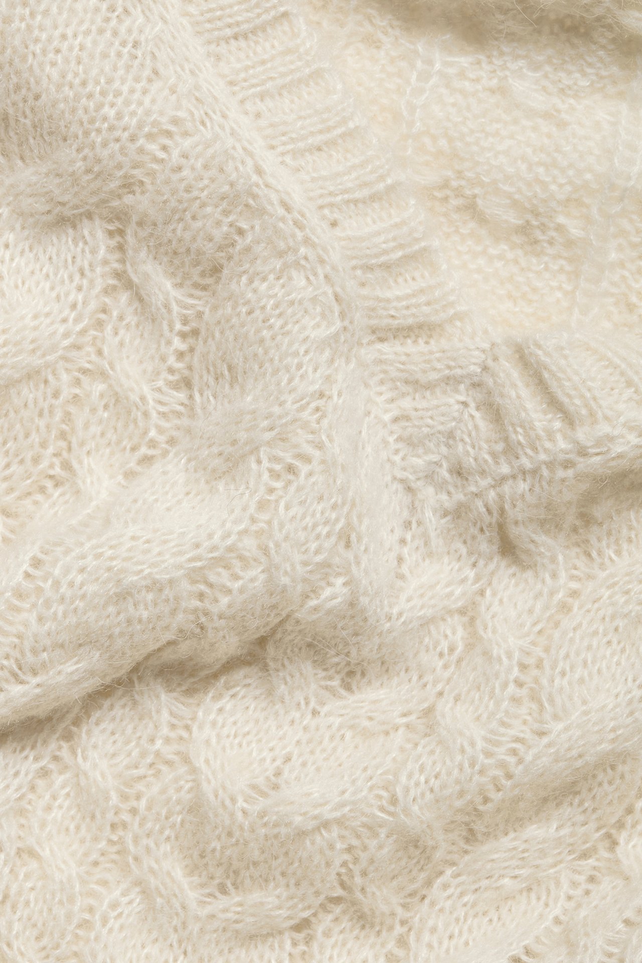 Dzianinowy sweter - Jasnobeżowy - 6