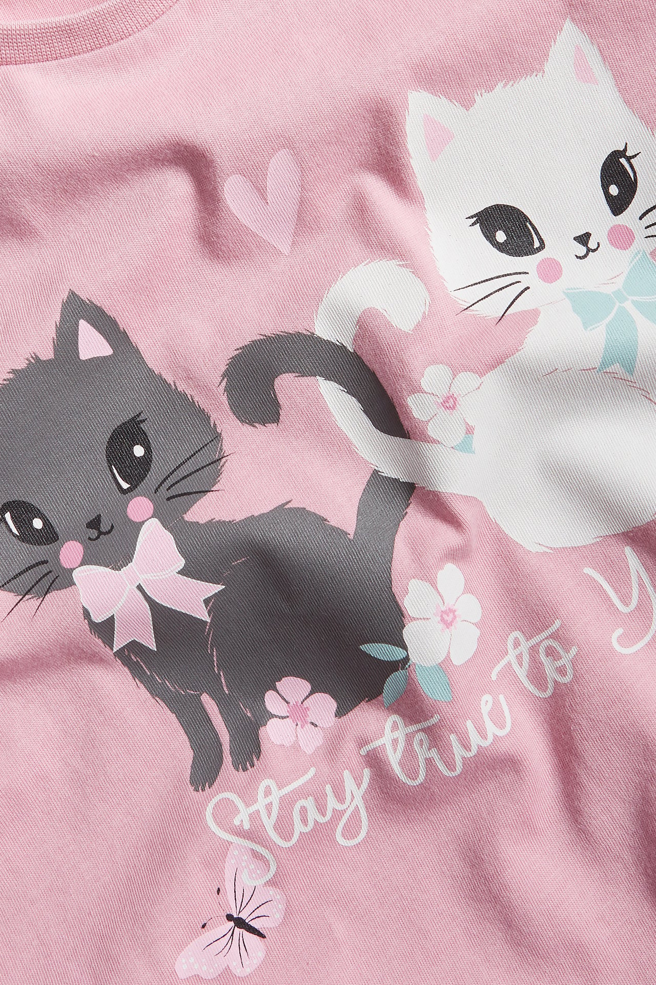 T-shirt med tryck - Ljusrosa - 1