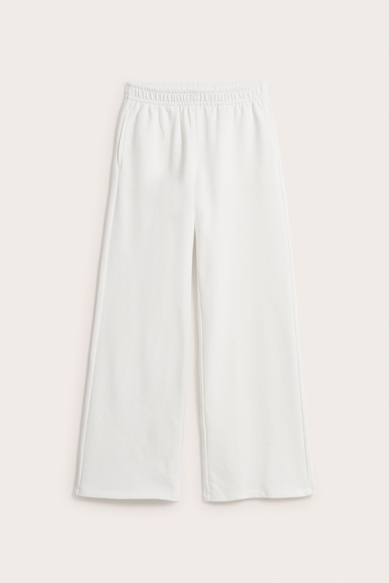 Szerokie spodnie dresowe - Offwhite - 2