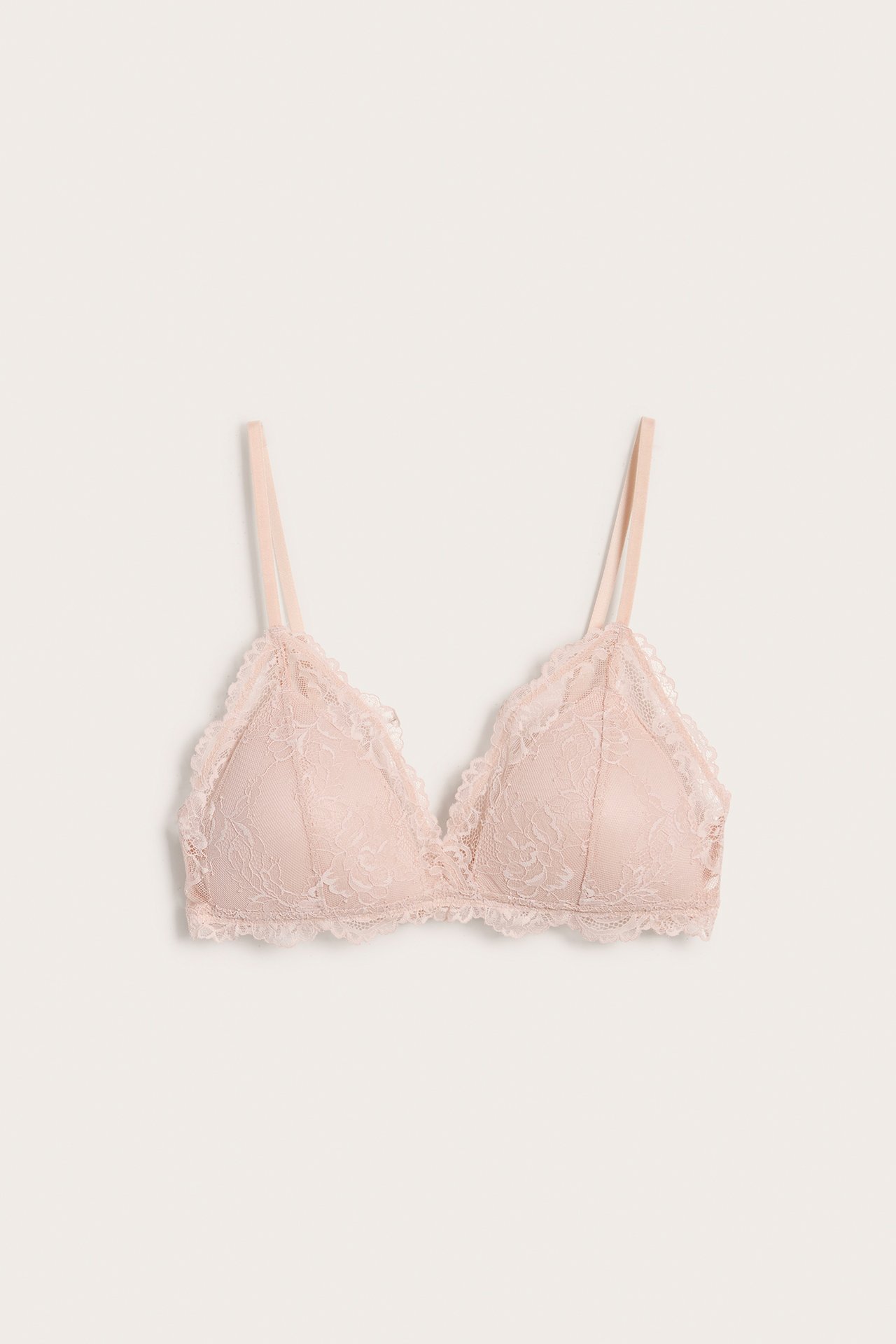 Mjuk bh med spets - Rosa - 6