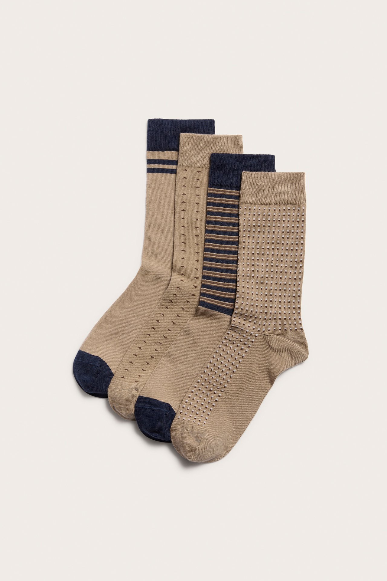 Strumpor 4-pack - Beige - 1