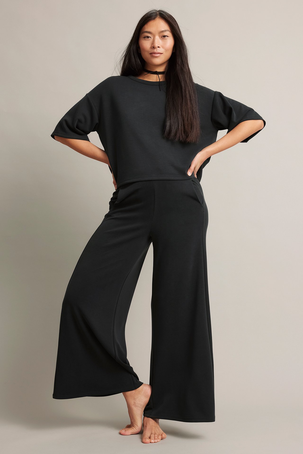 Loungewear-housut - Musta - 178cm / Storlek: S - 4