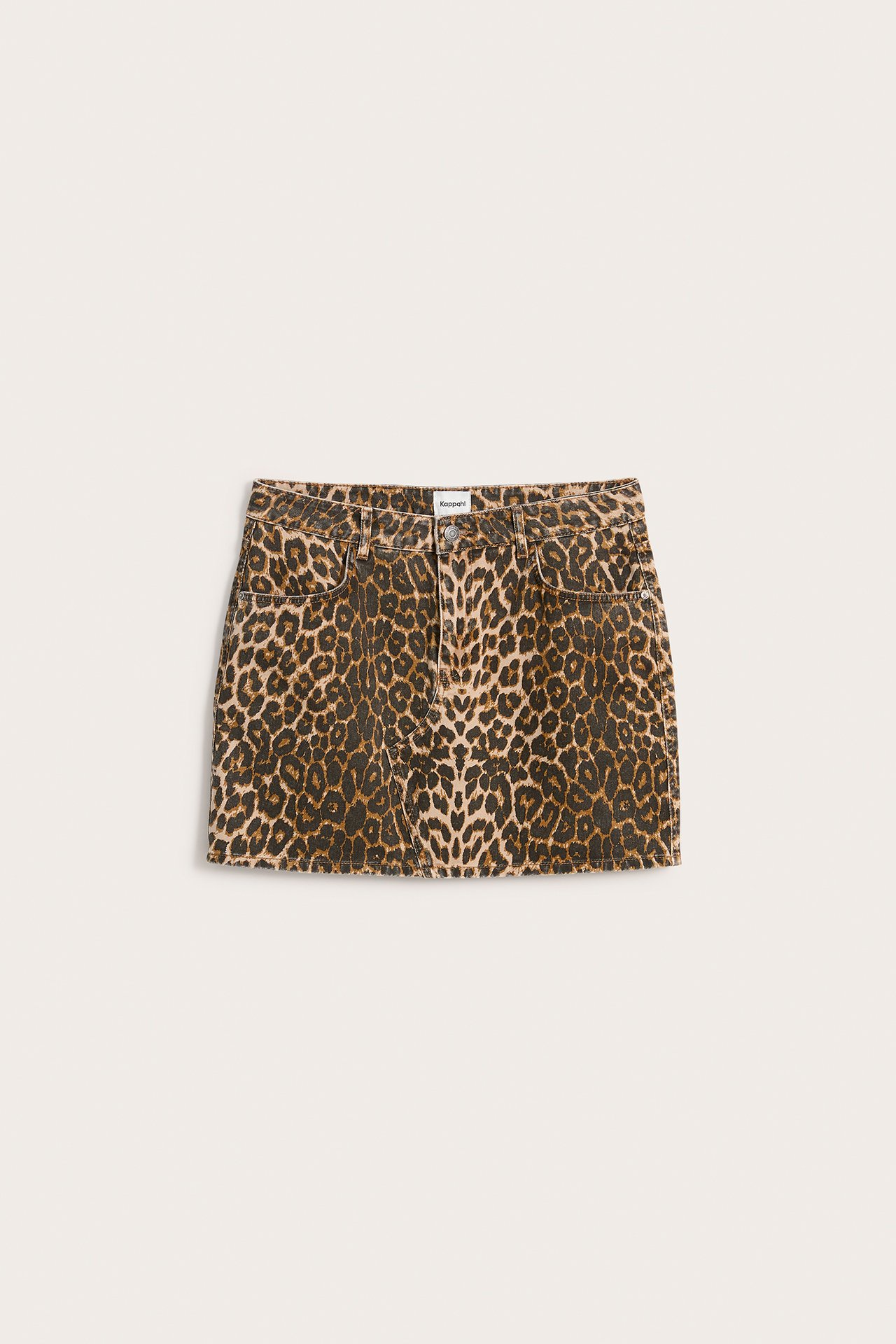 Leopardmönstrad kjol - Beige - 6