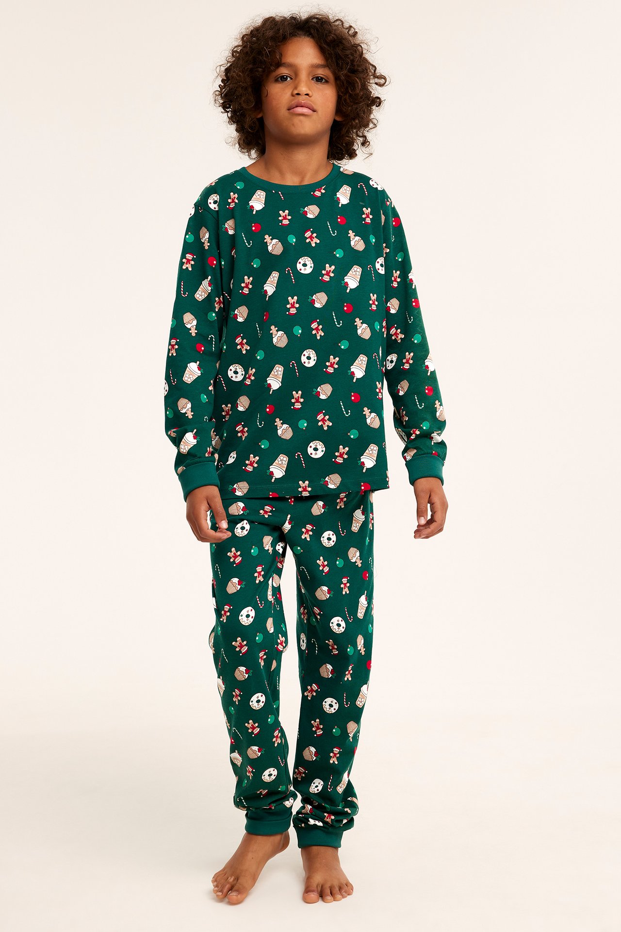 Joulupyjama - Tummanvihreä - 5