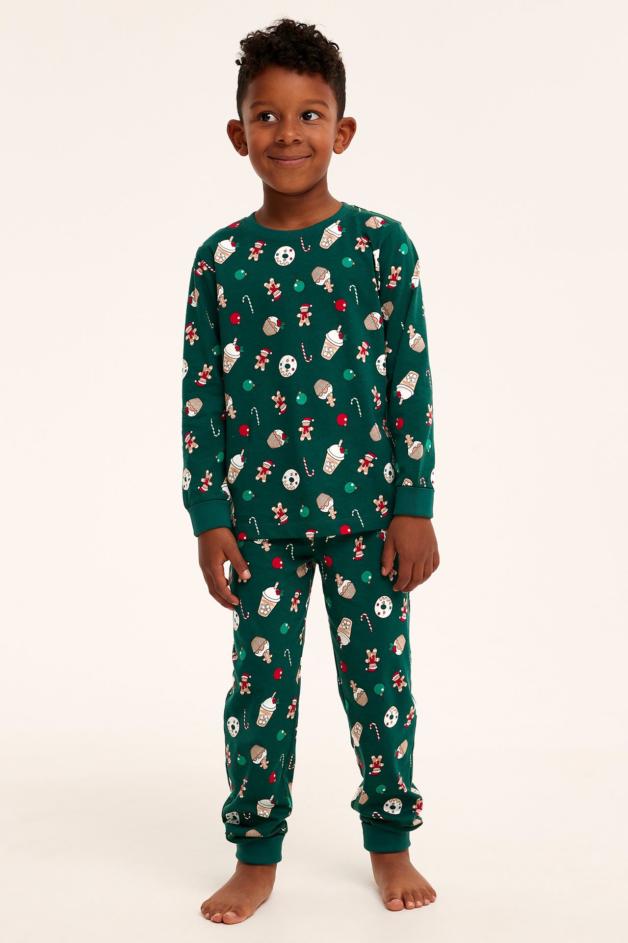 Joulupyjama - Tummanvihreä - 2
