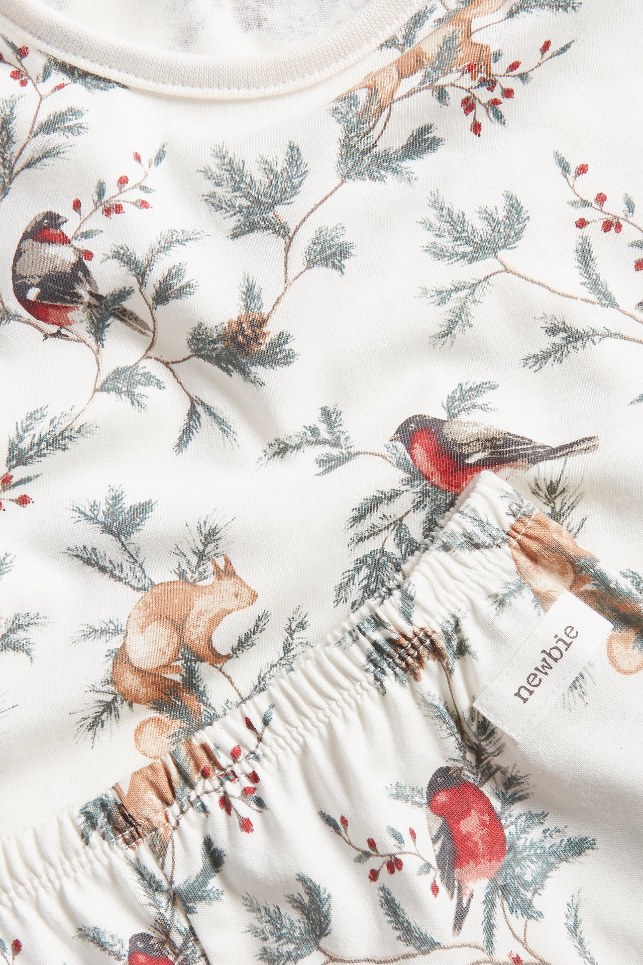 Julemønstret pyjamas - Offwhite - 4