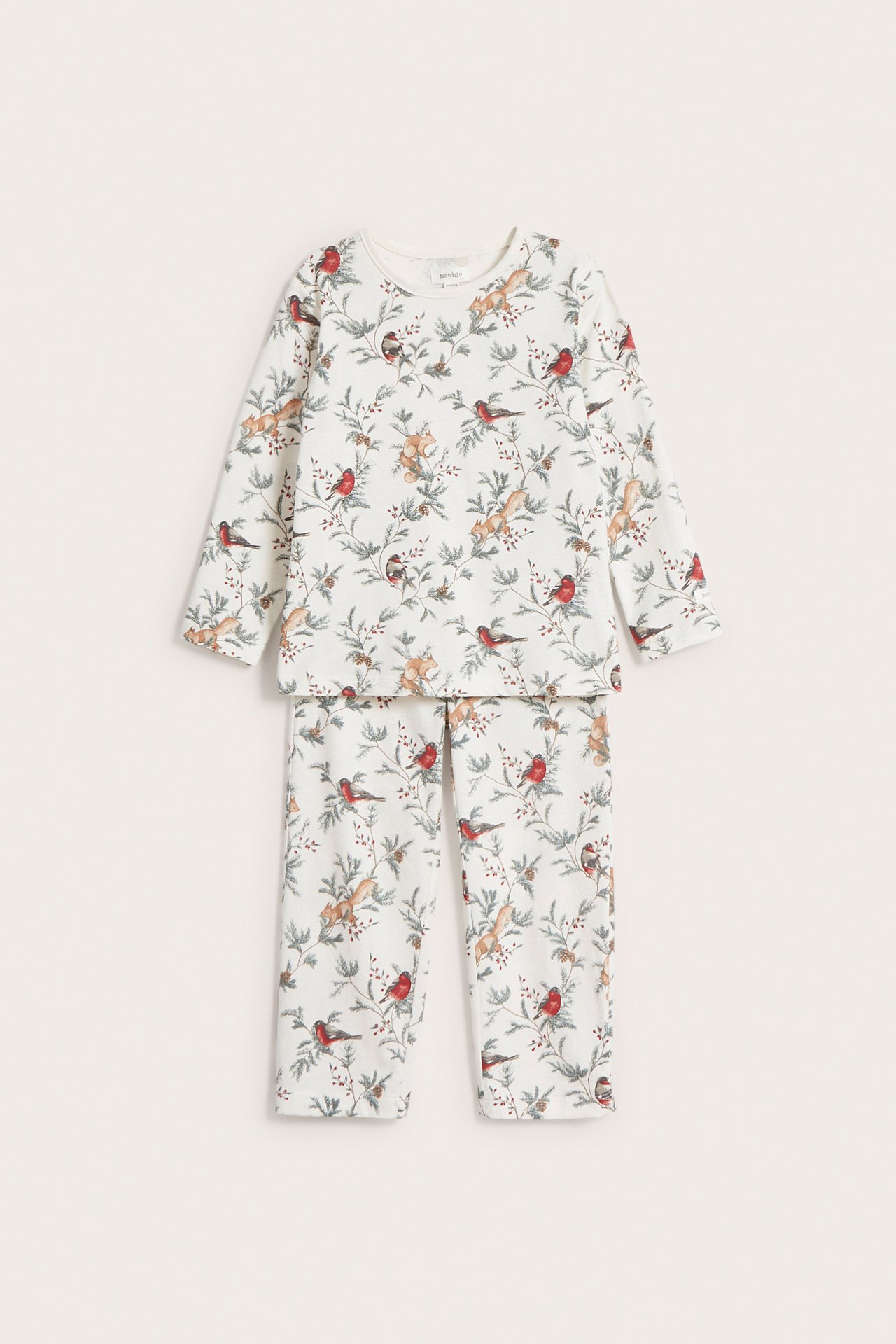 Julmönstrad pyjamas - Offwhite - 5