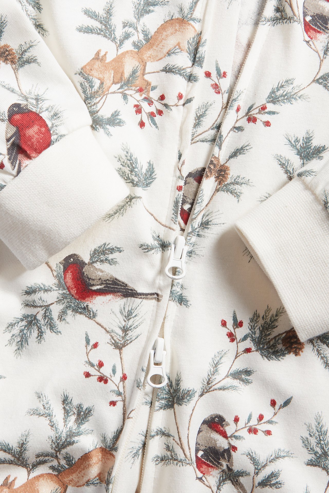 Julmönstrad pyjamas - Offwhite - 4