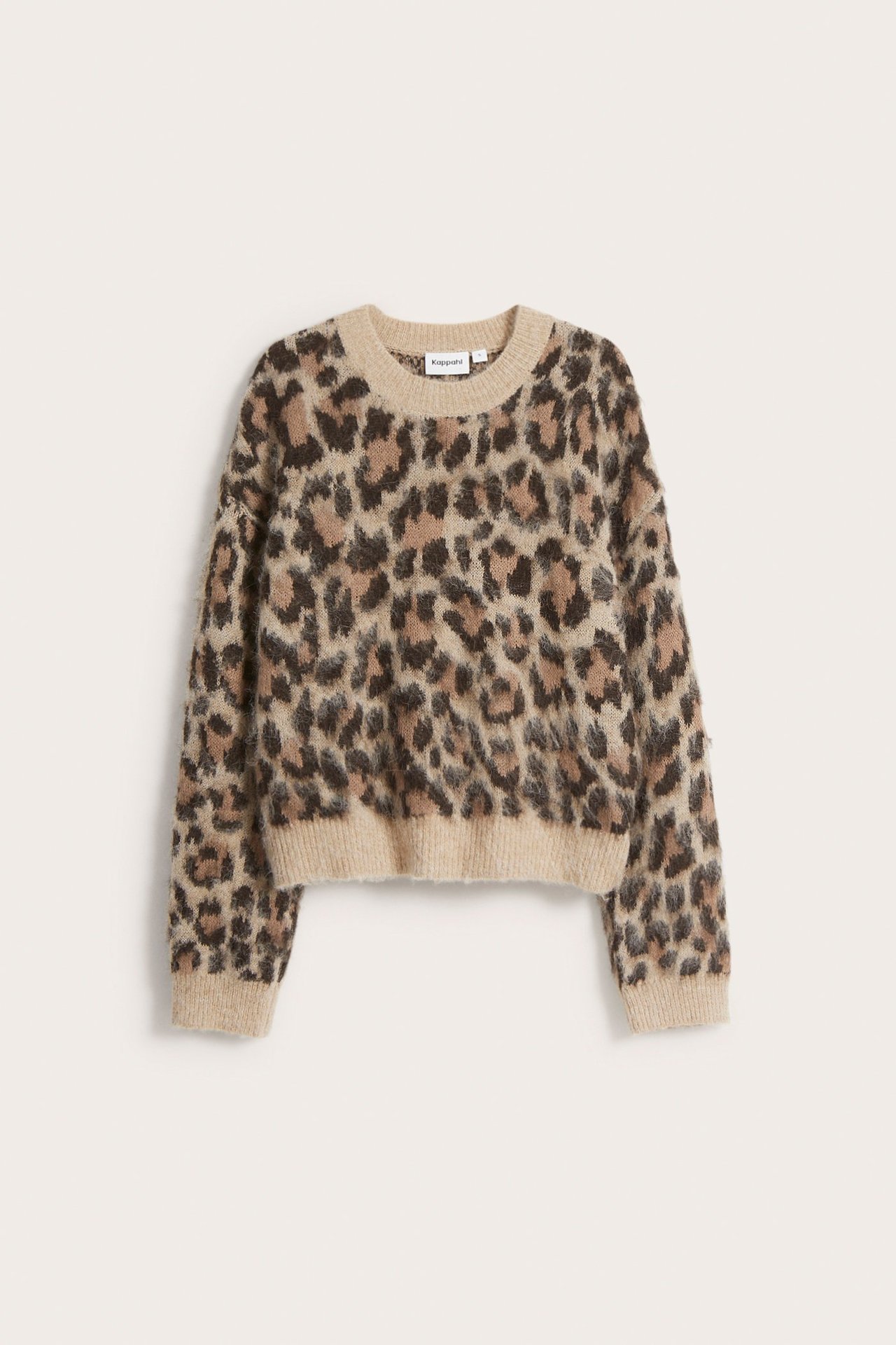 Leopardmønstret genser - Melert beige - 6