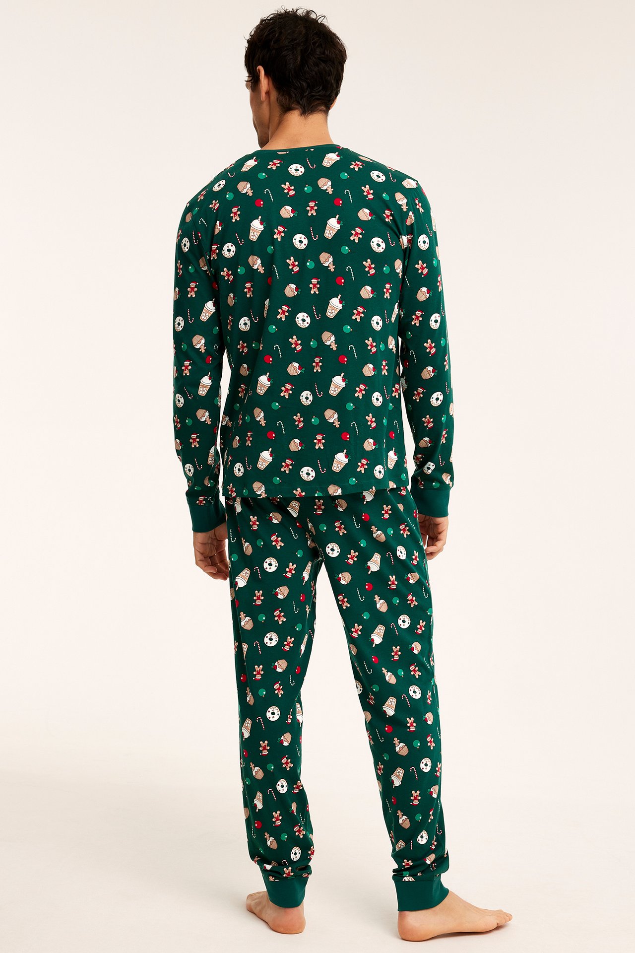 Julpyjamas - Mörkgrön - 188cm / Storlek: M - 3