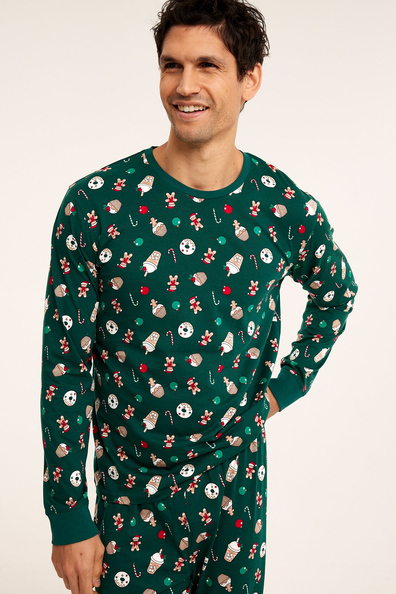 Julpyjamas - Mörkgrön - 188cm / Storlek: M - 2