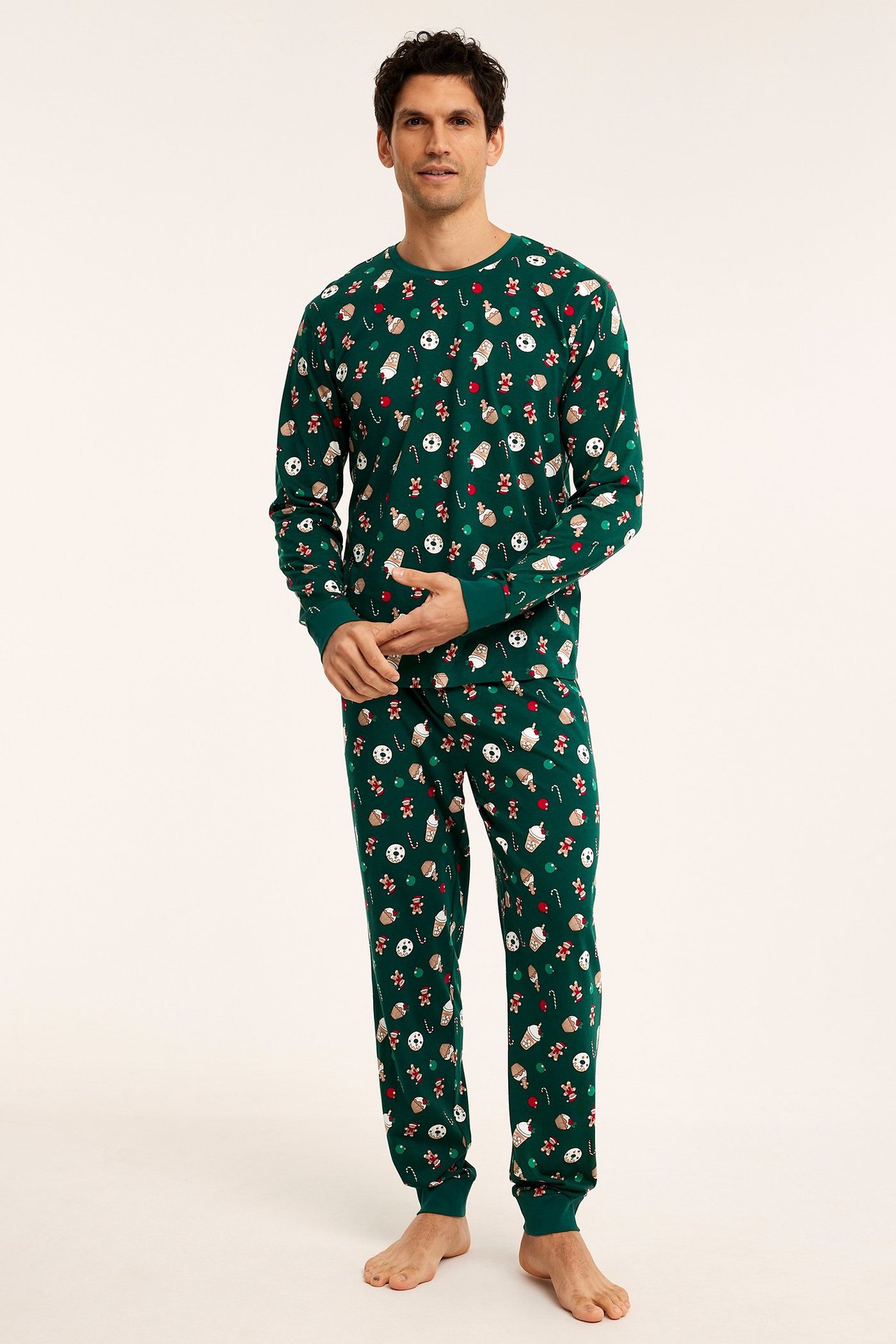 Julpyjamas - Mörkgrön - 188cm / Storlek: M - 1