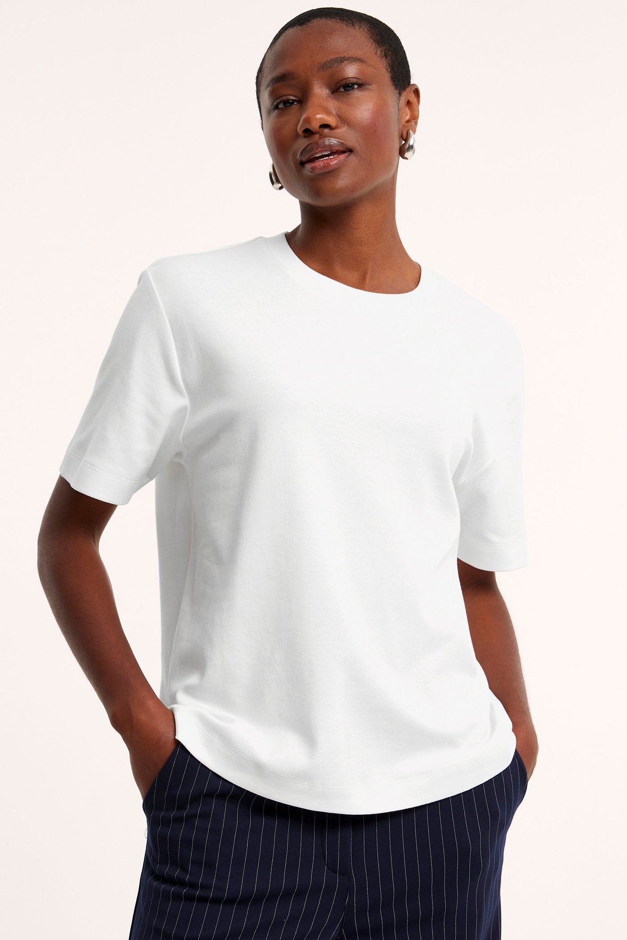 Oversized t-skjorte - Offwhite - 175cm / Storlek: S - 1