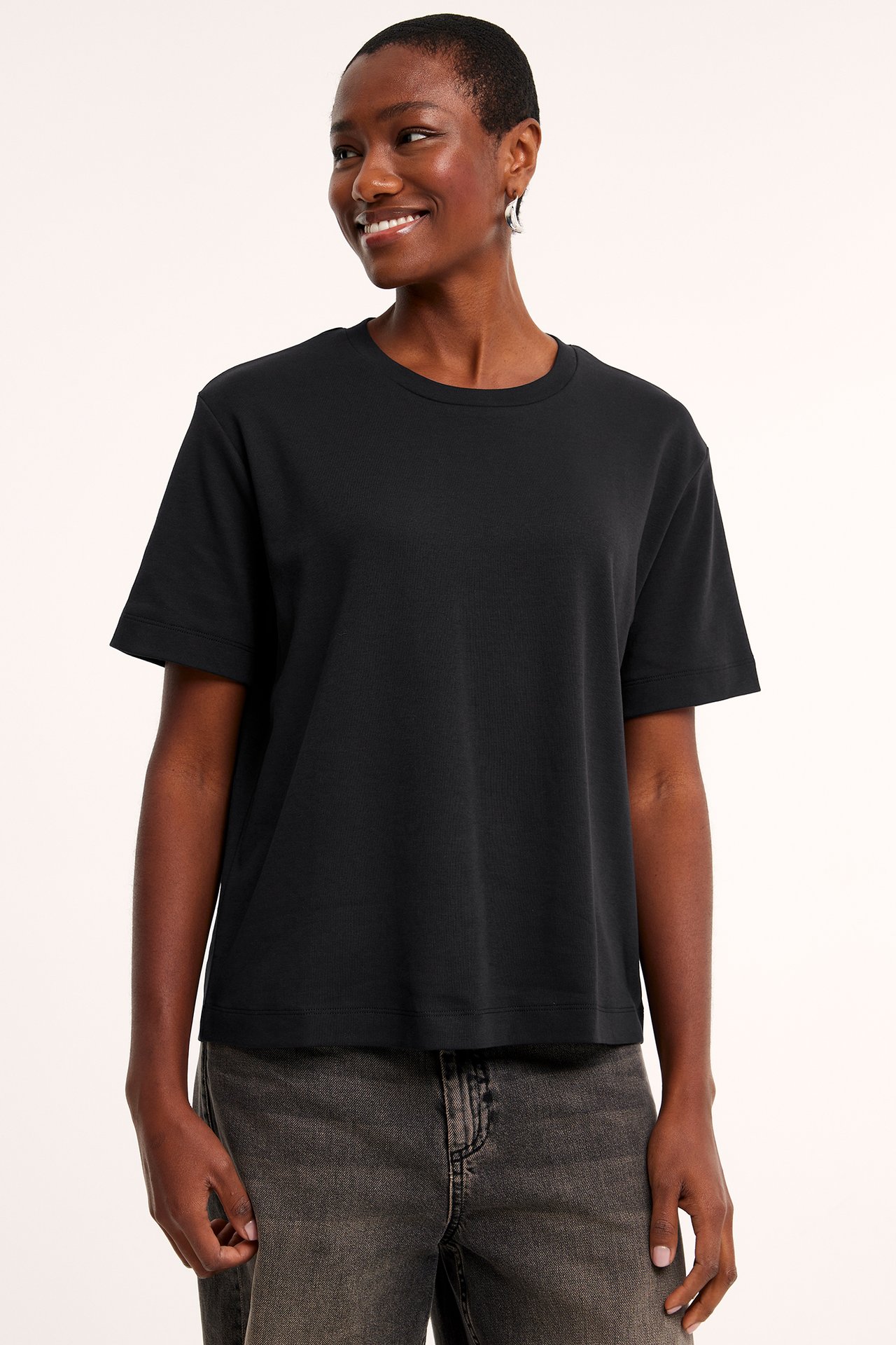 T-shirt oversize - Czarne - 175cm / Storlek: S - 1