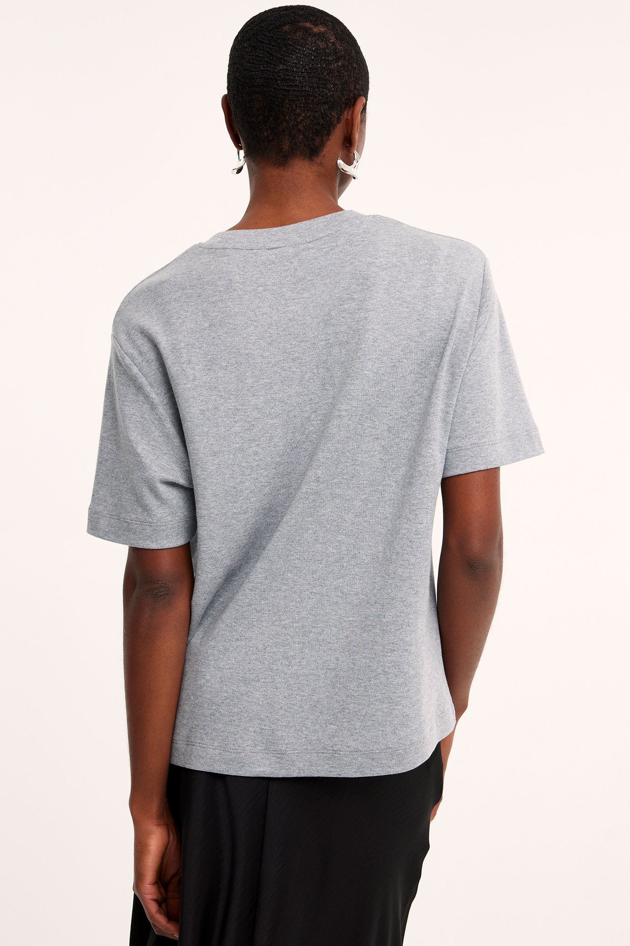 Oversized t-shirt - Gråmelerad - 175cm / Storlek: S - 3