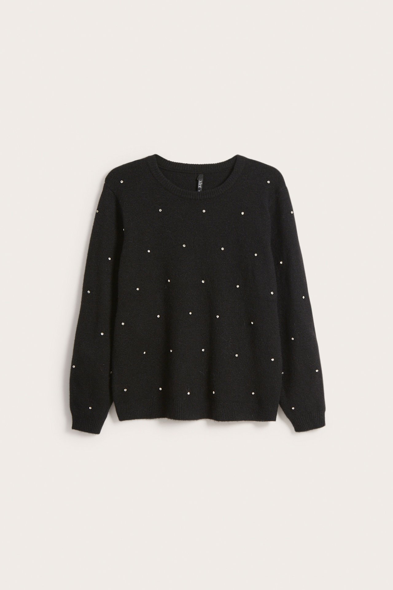 Dzianinowy sweter - Czarne - 6