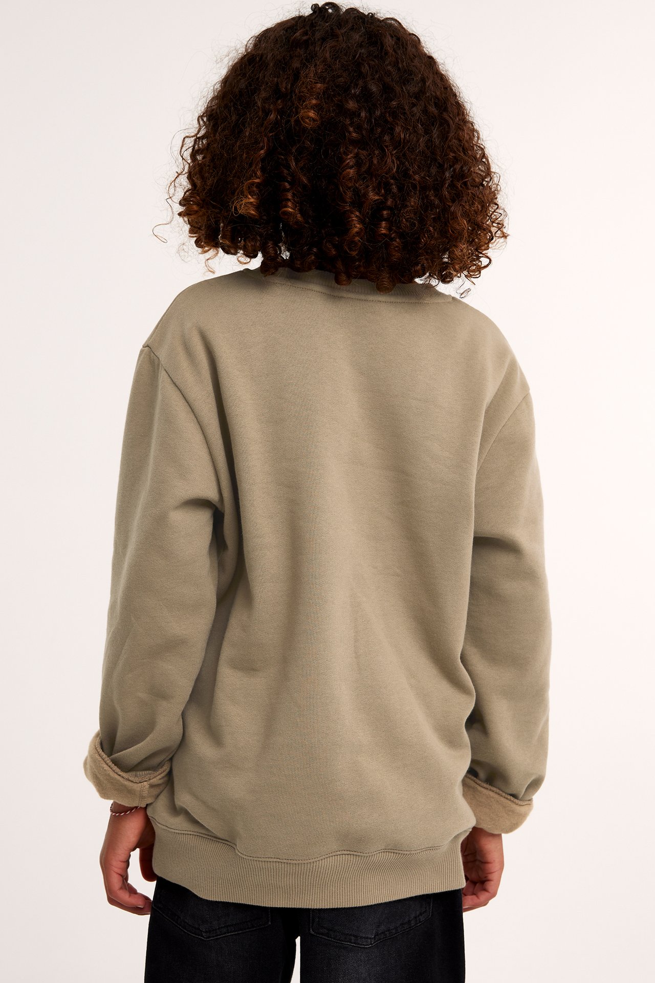 Sweatshirt med tryck - Brun - 3
