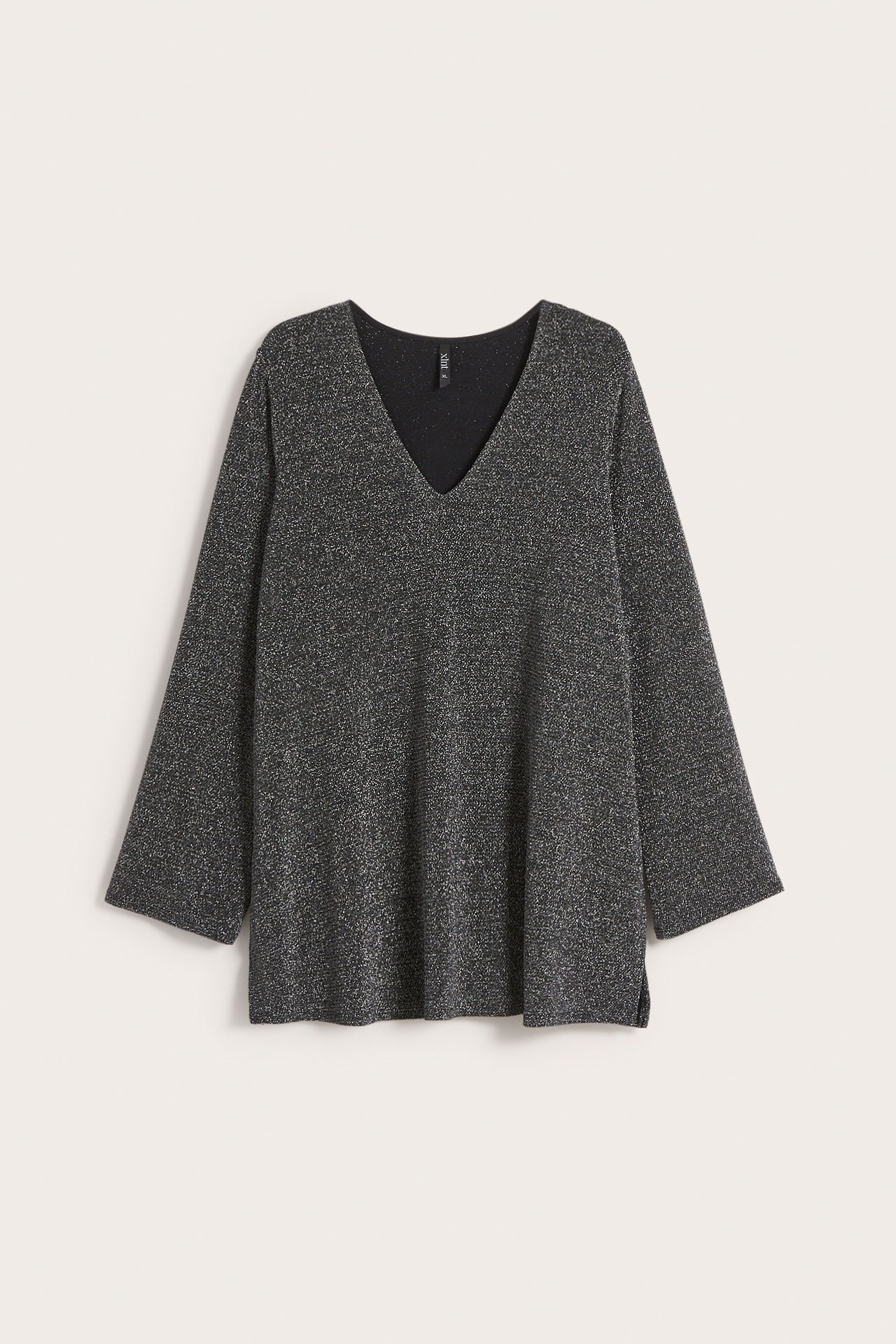 Top z brokatem - Czarne - 6