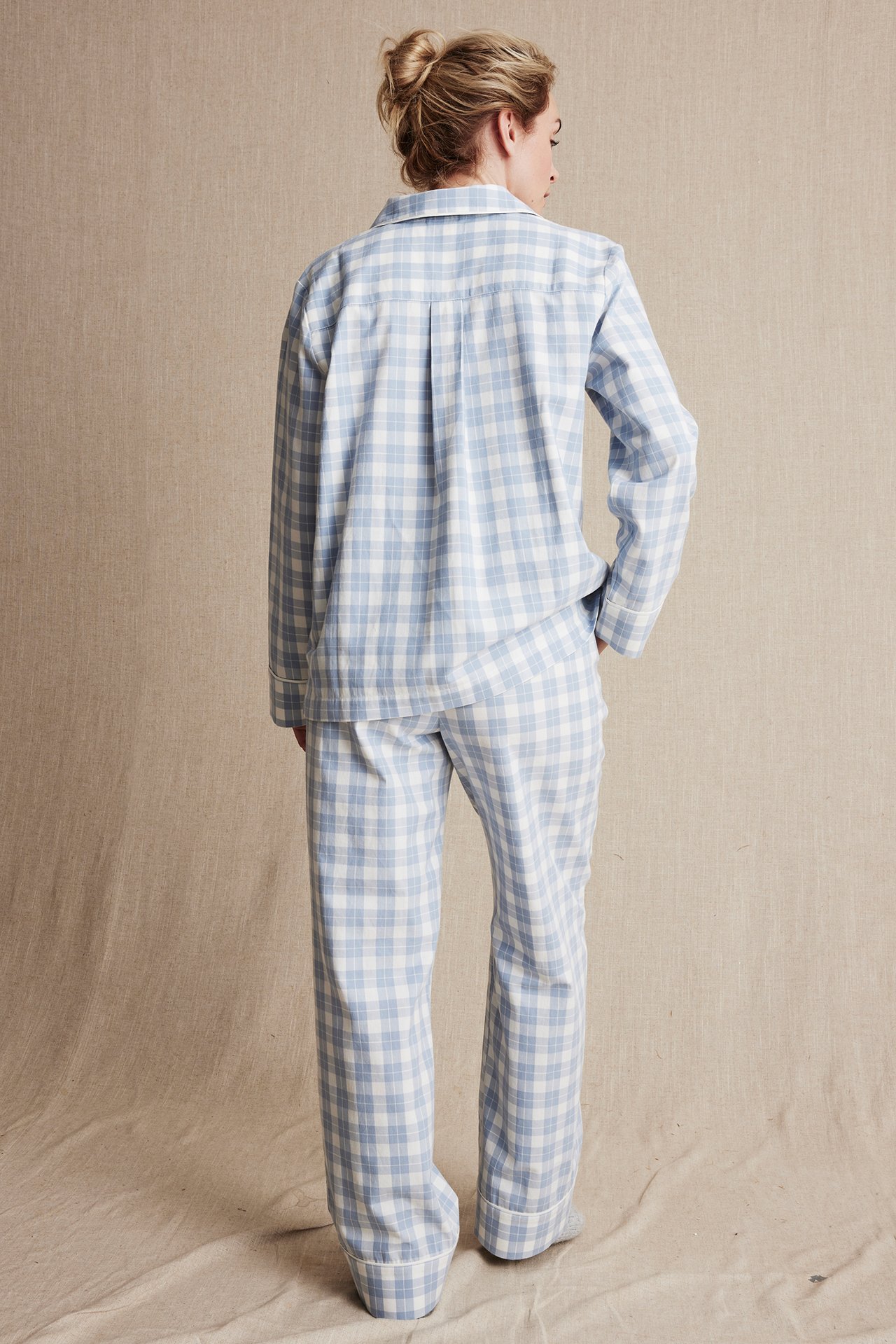 Newbie Woman -malliston flanellipyjama - Sininen - 170cm / Storlek: S - 3