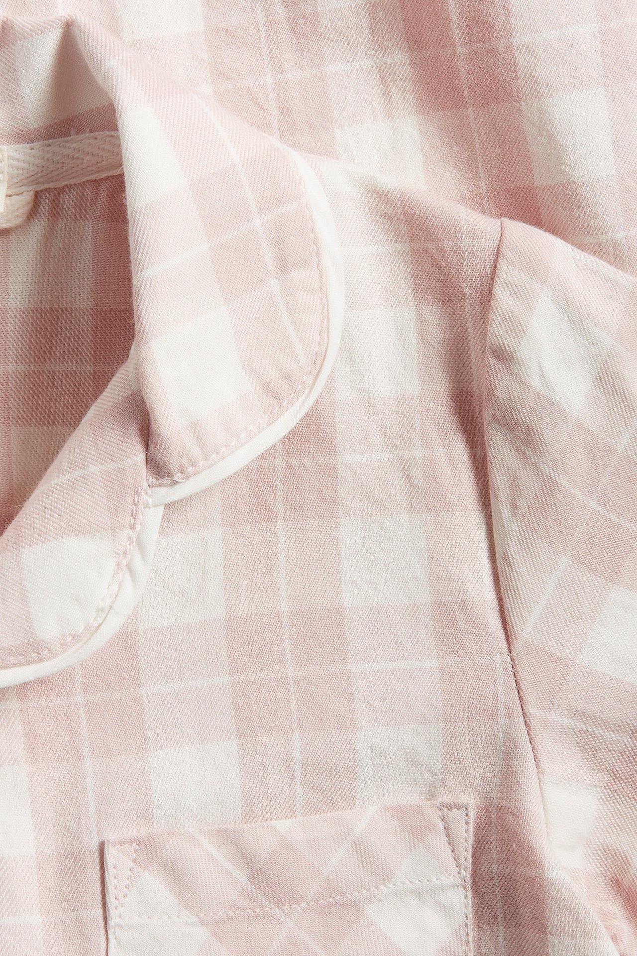 Rutig flanellpyjamas - Rosa - 3