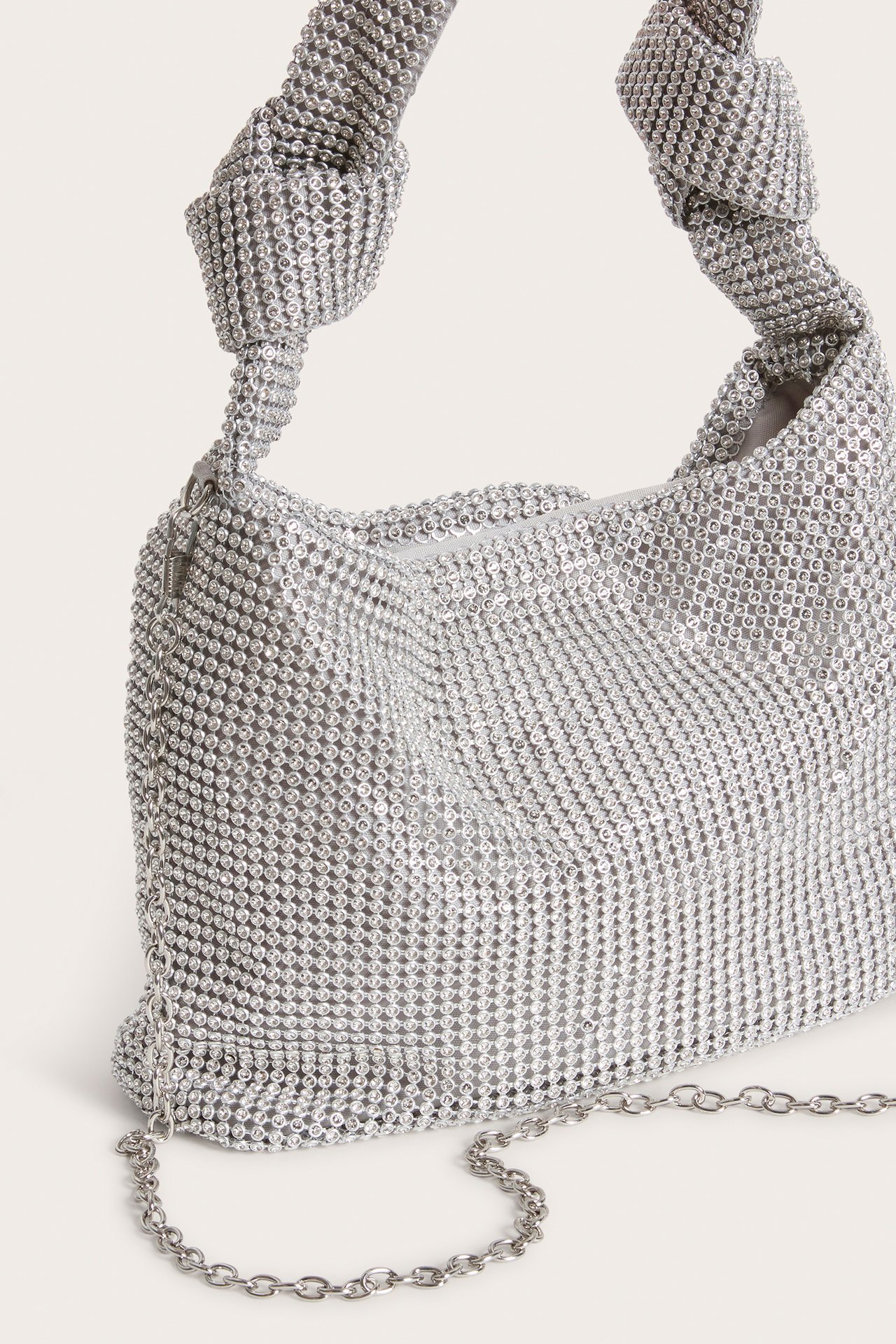 Veske med strass - Sølv - 3