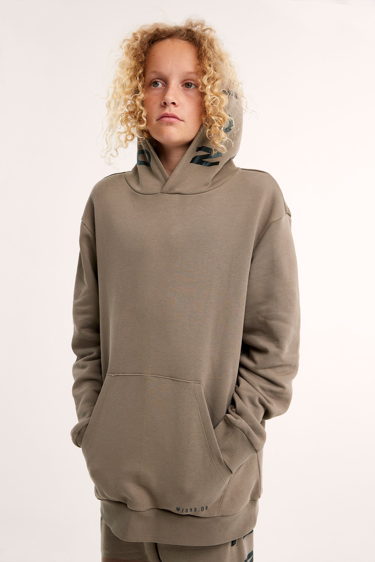 Hoodie med tryck - Brun - 3