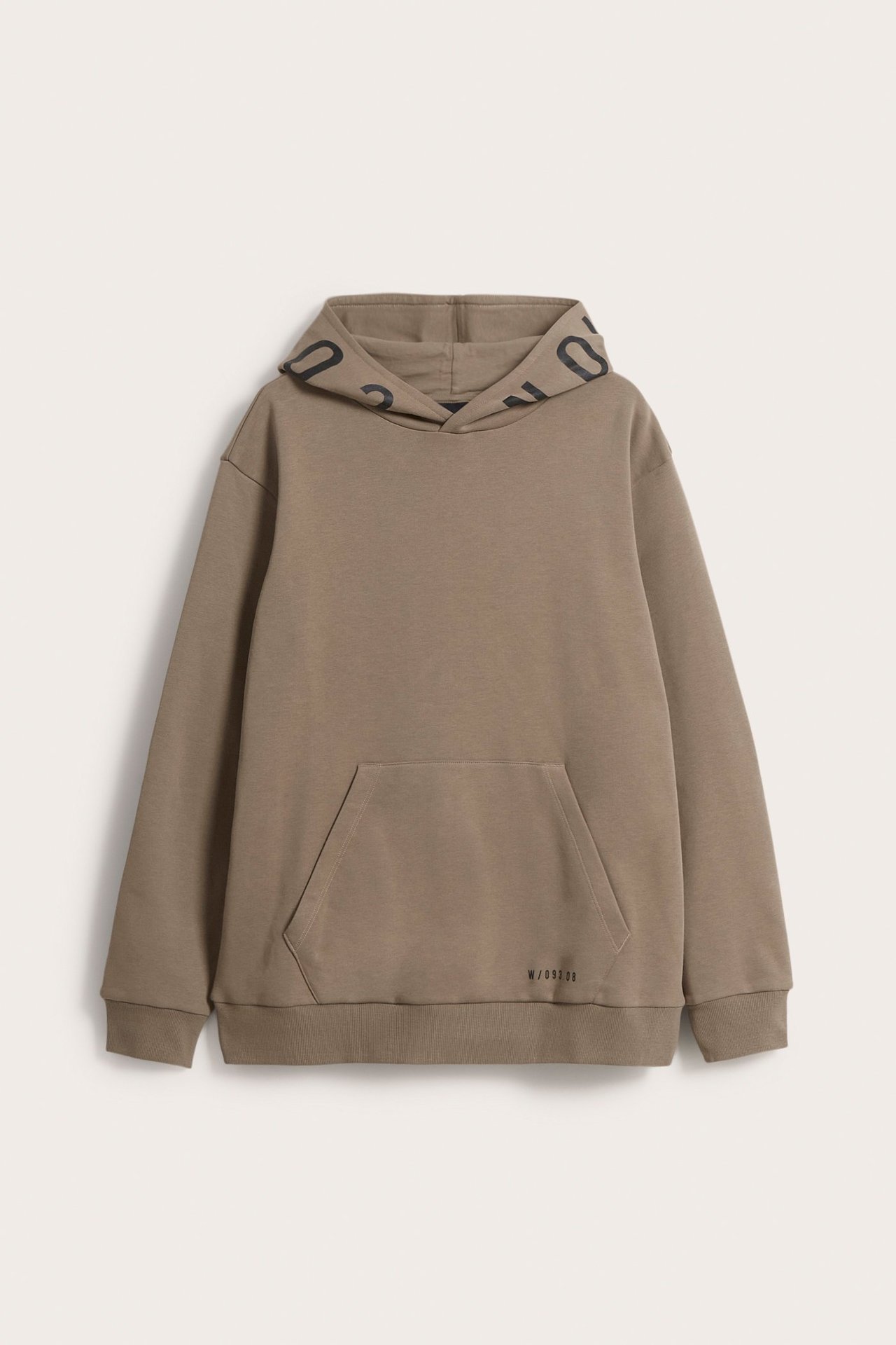 Hoodie med tryck - Brun - 6